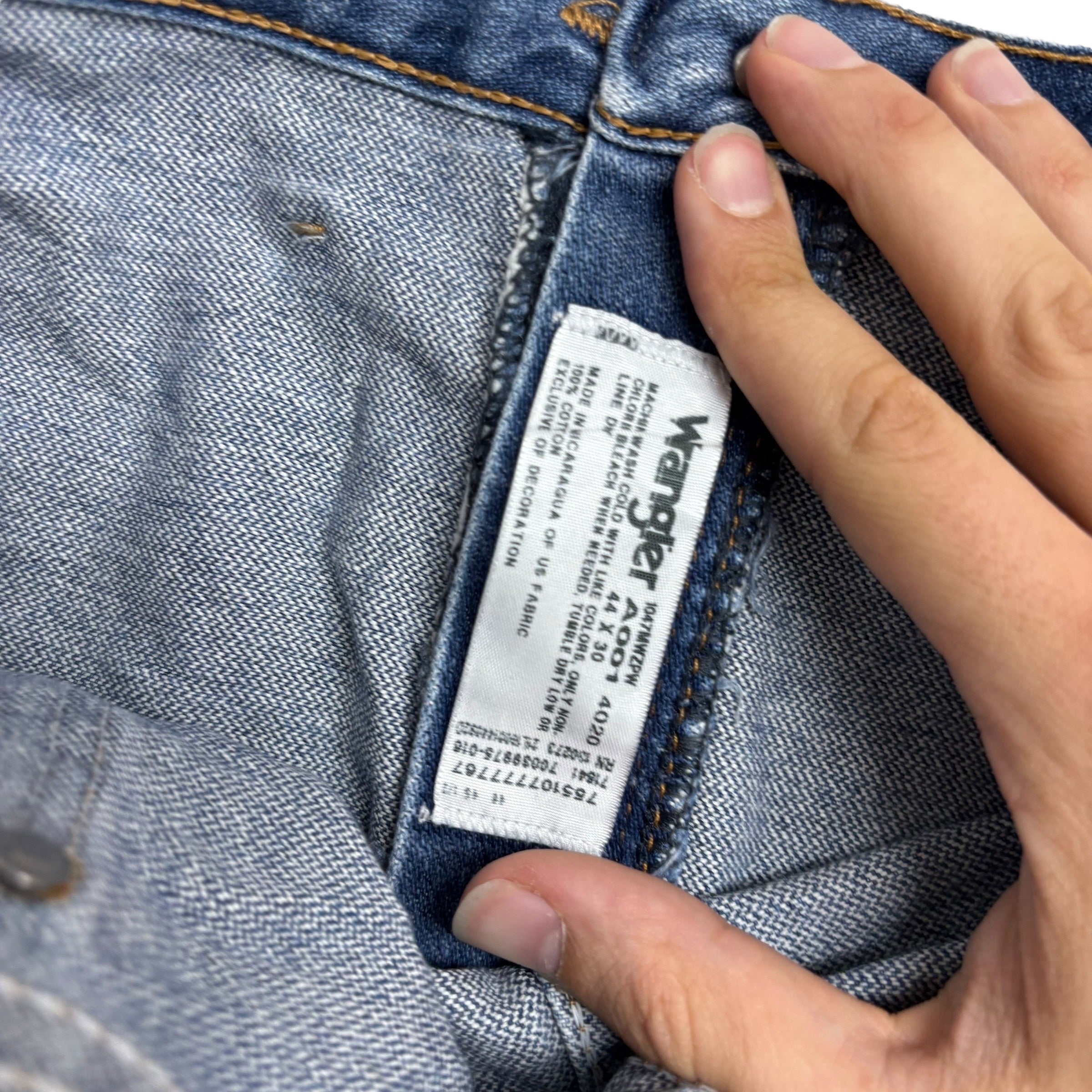 Wrangler Jeans Cowboy Cut W44 L30 Mens Mid Blue 47MWZ Original Fit Denim (E)