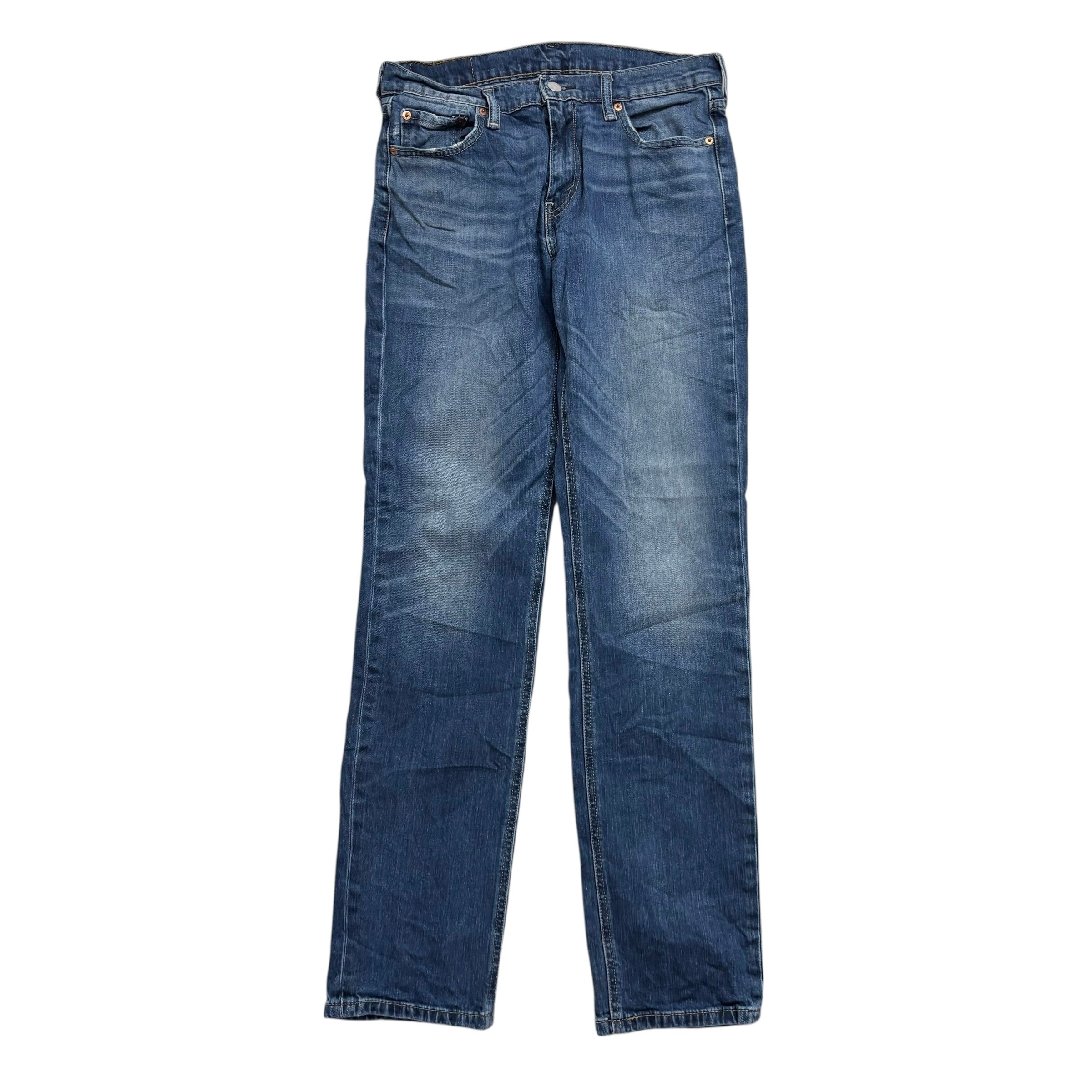 Levis 541 Jeans W30 L34 Mens Mid Blue Athletic Tapered Fit Stretch Denim (E)