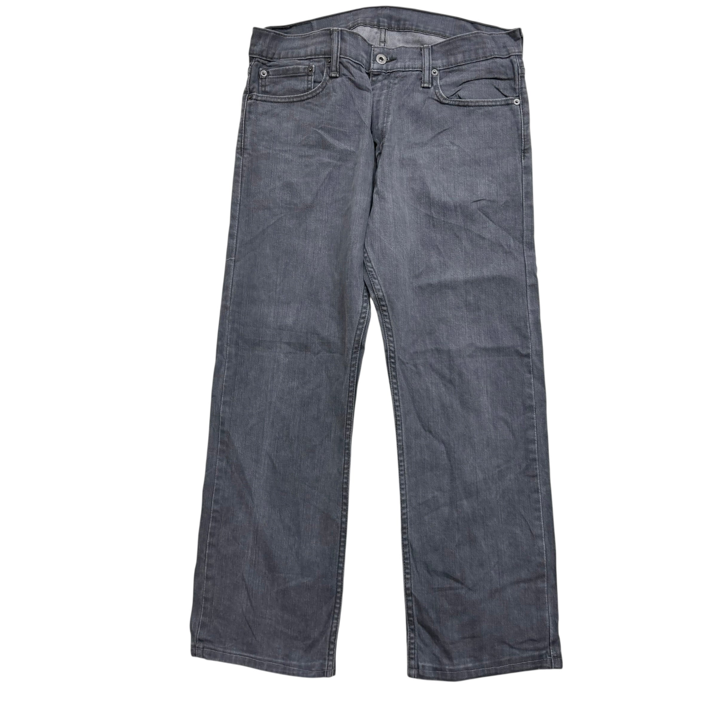 Levis 514 Jeans W34 L27 Mens Grey Regular Straight Fit Stretch Denim (E)