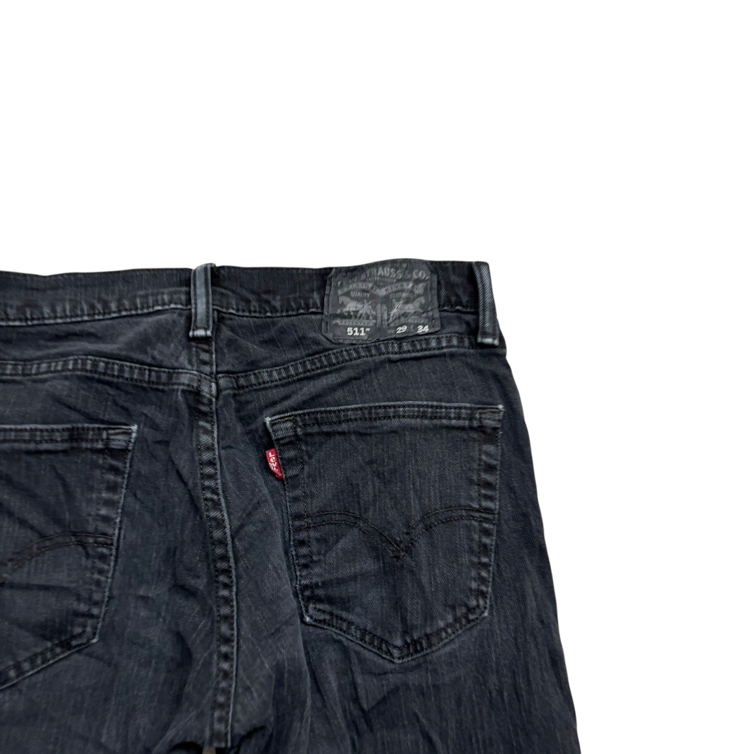 Levis 511 Jeans W29 L34 Mens Navy Blue Slim Fit Stretch Denim