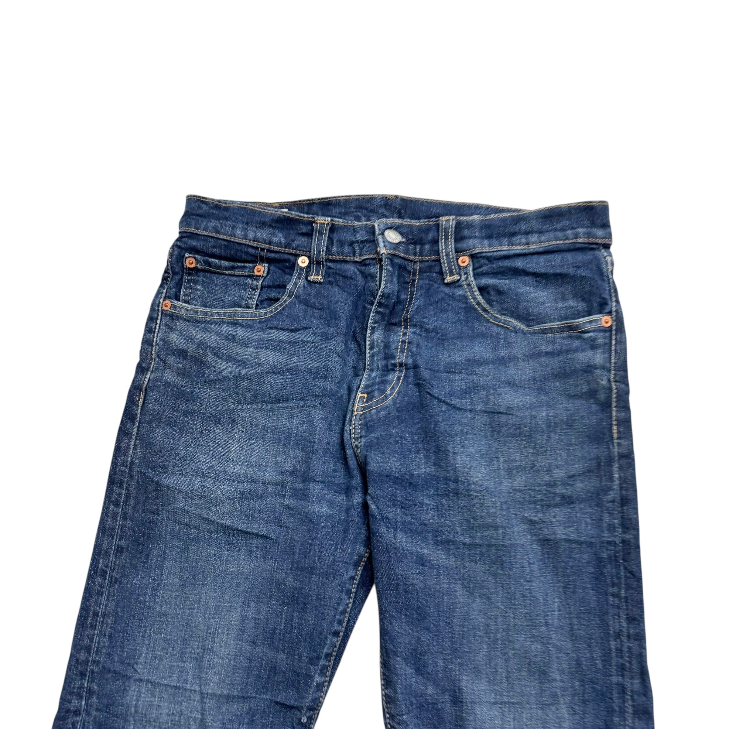 Levis 502 Jeans W32 L31 Mens Dark Blue Regular Tapered Fit Stretch Denim