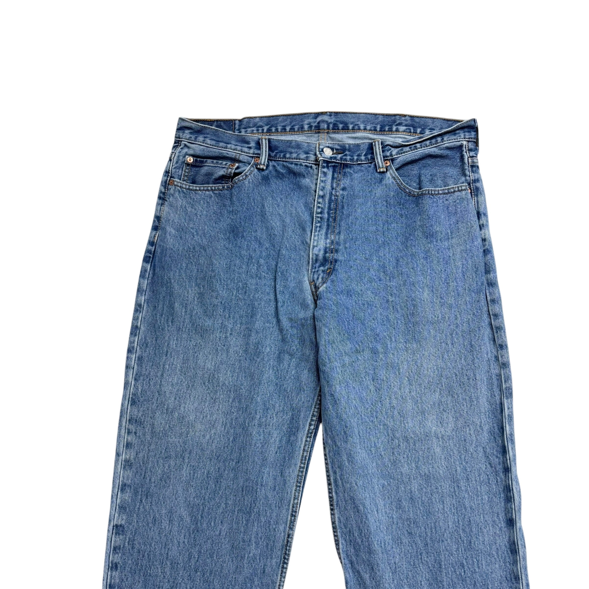 Levis 550 Jeans W40 L30 Mens Mid Blue Baggy Relaxed Straight Fit Denim