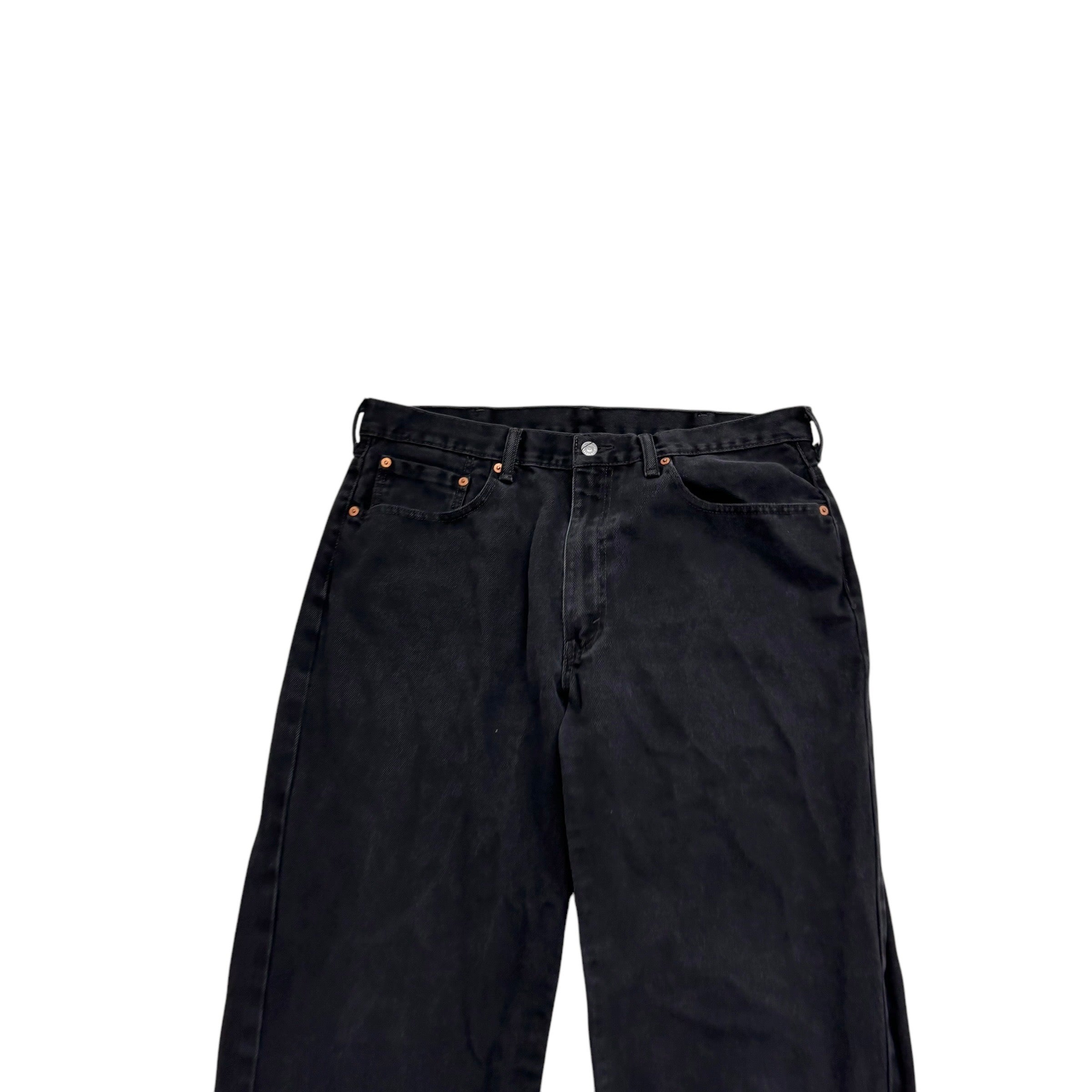 Levis 550 Jeans W36 L34 Mens Black Baggy Relaxed Straight Fit Denim