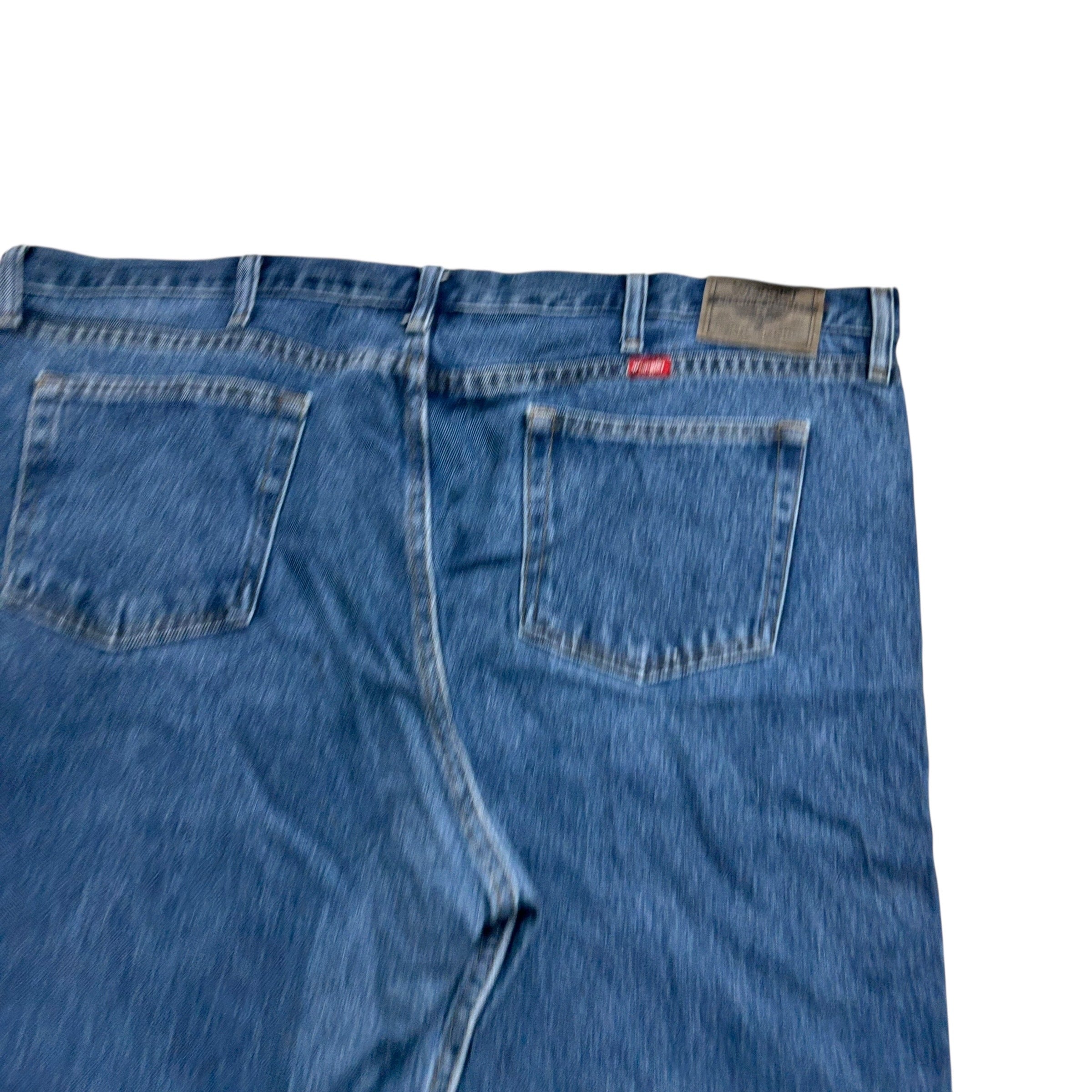 Wrangler Jeans W44 L30 Mens Mid Blue Baggy Relaxed Straight Fit Denim (E)