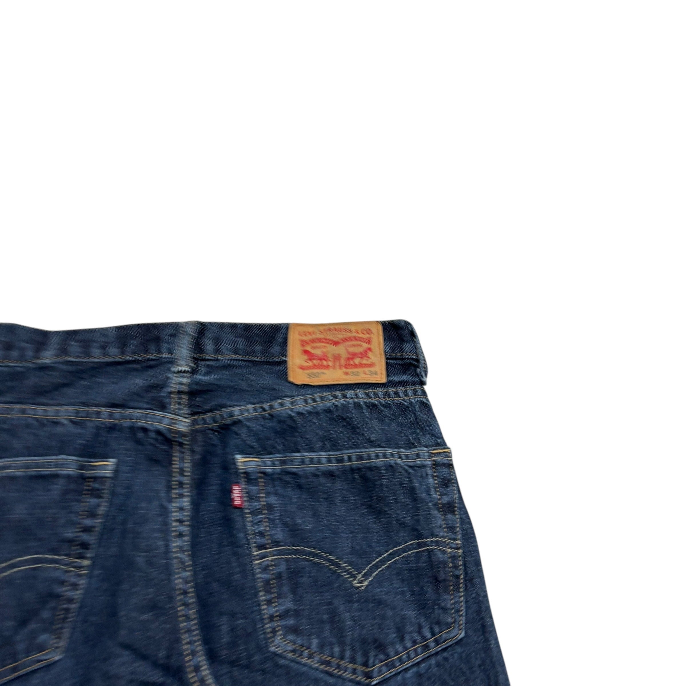 Levis 550 Jeans W32 L34 Mens Dark Blue Baggy Relaxed Straight Fit Denim (E)