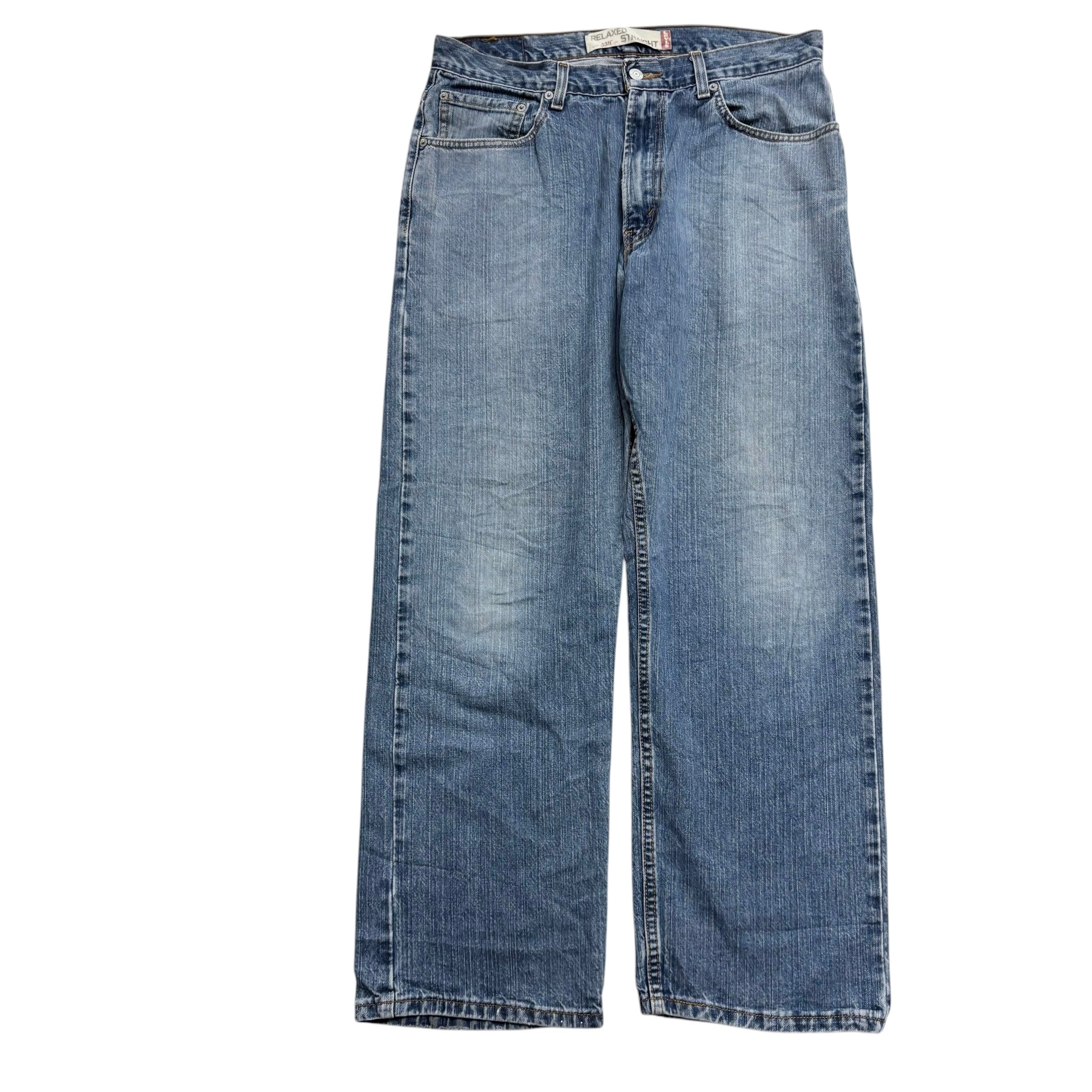 Levis 559 Jeans W34 L30 Mens Mid Blue Baggy Relaxed Fit Vintage Denim (E)
