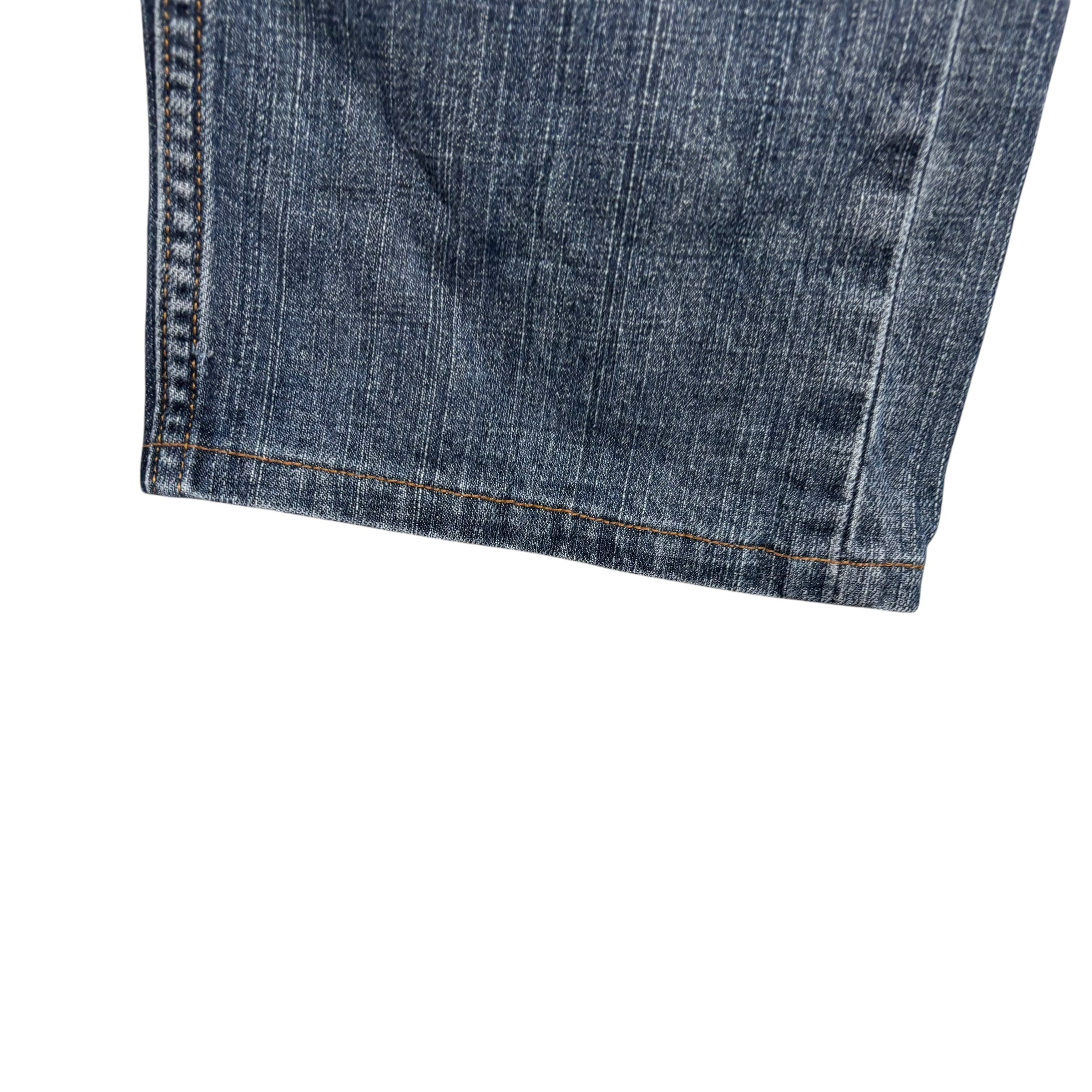 Levis 505 Jeans W33 L28 Mens Mid Blue Regular Straight Fit Denim (E)