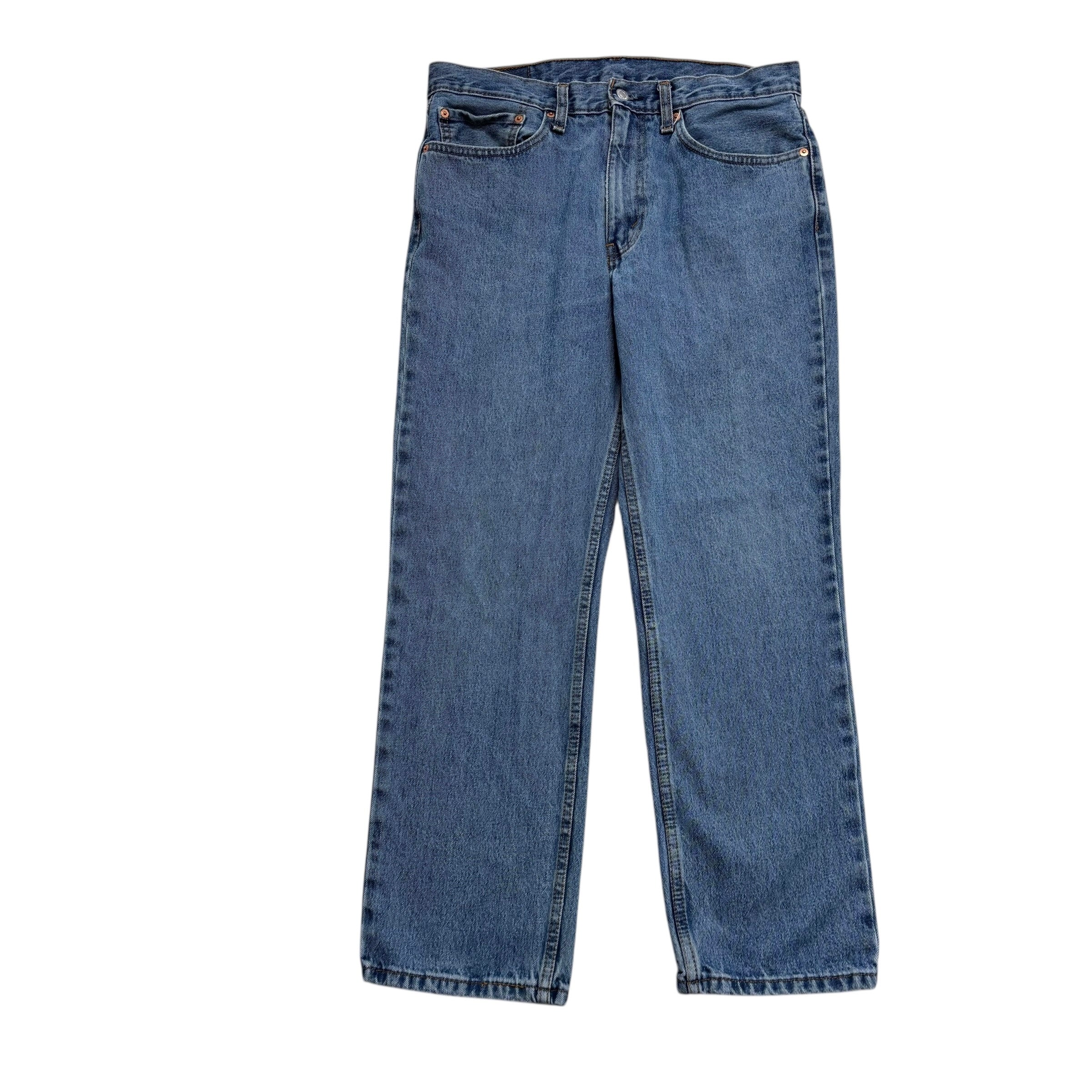 Levis 516 Jeans W34 L29 Mens Mid Blue Regular Straight Fit Denim