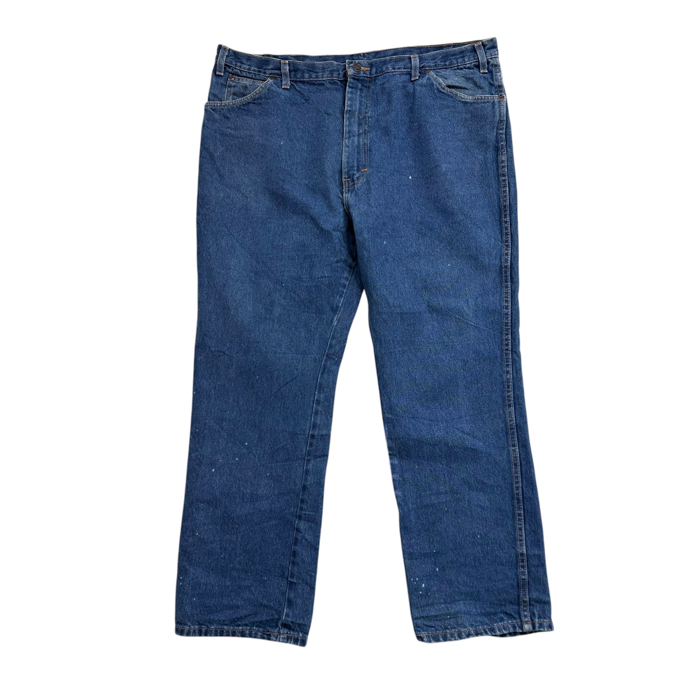 Dickies Jeans W42 L30 Mens Mid Blue Regular Straight Fit Denim