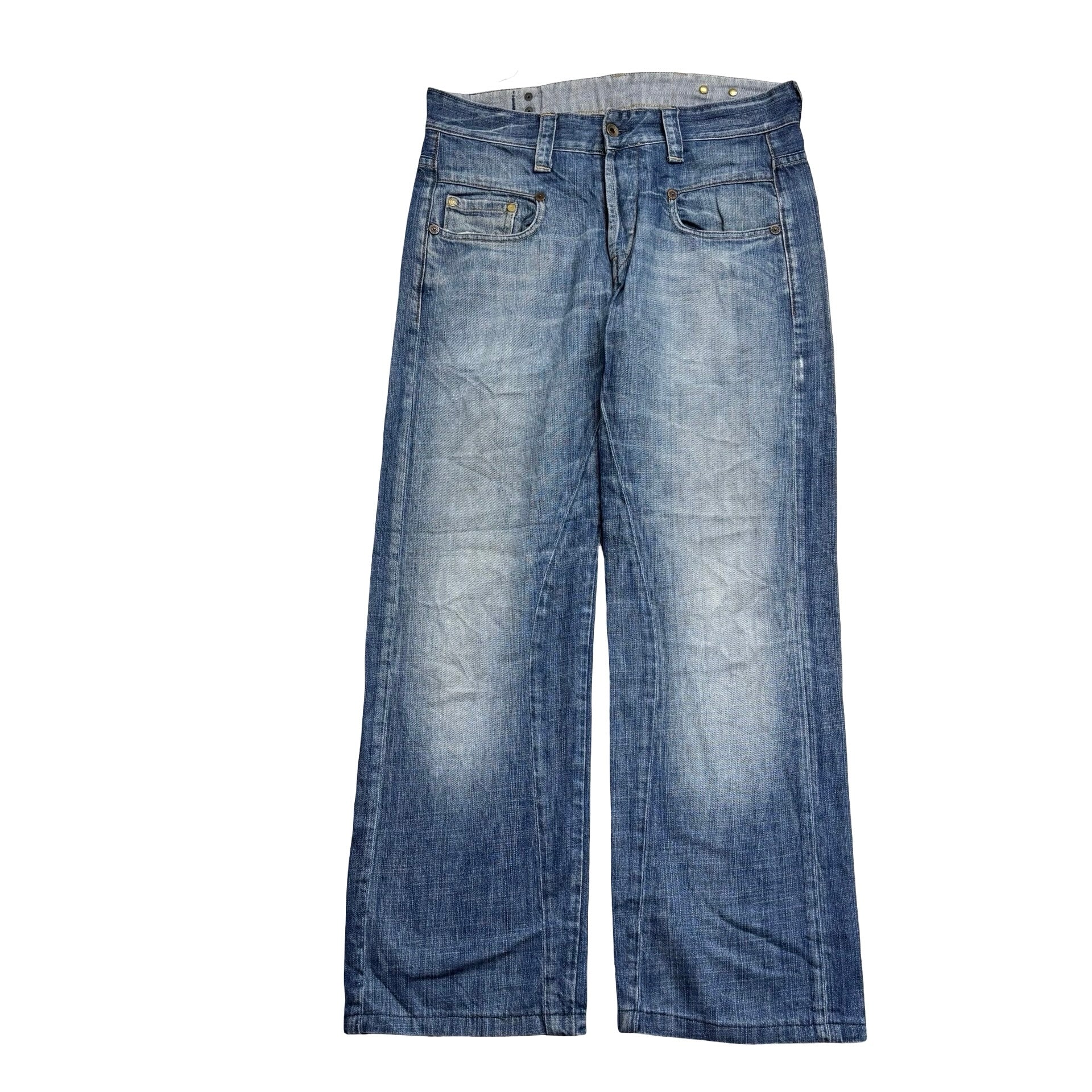 G Star Radar Baggy Jeans W32 L30 Mens Mid Blue Low Loose Fit Denim (E)