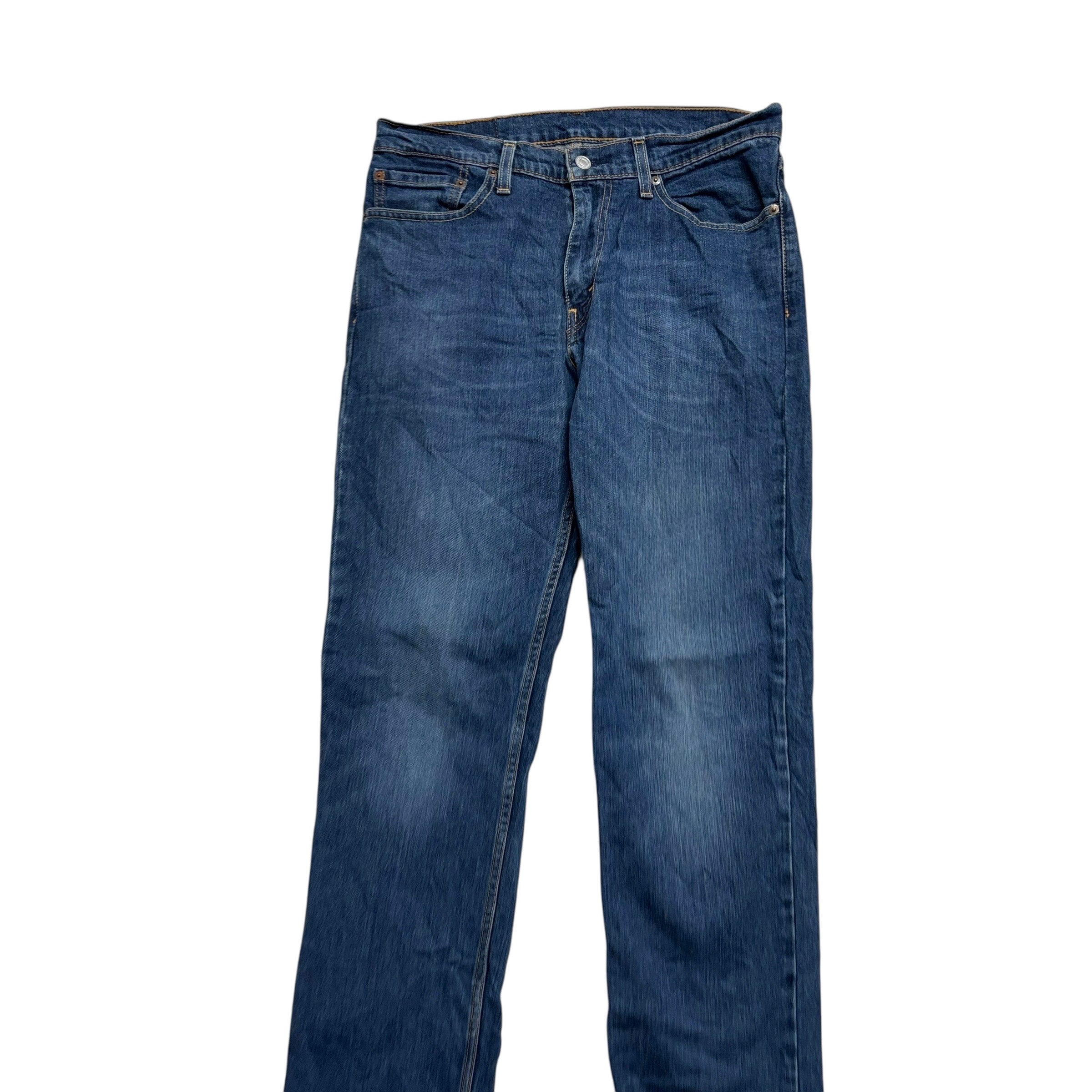 Levis 511 Jeans W32 L34 Mens Dark Blue Slim Fit Stretch Denim (E)