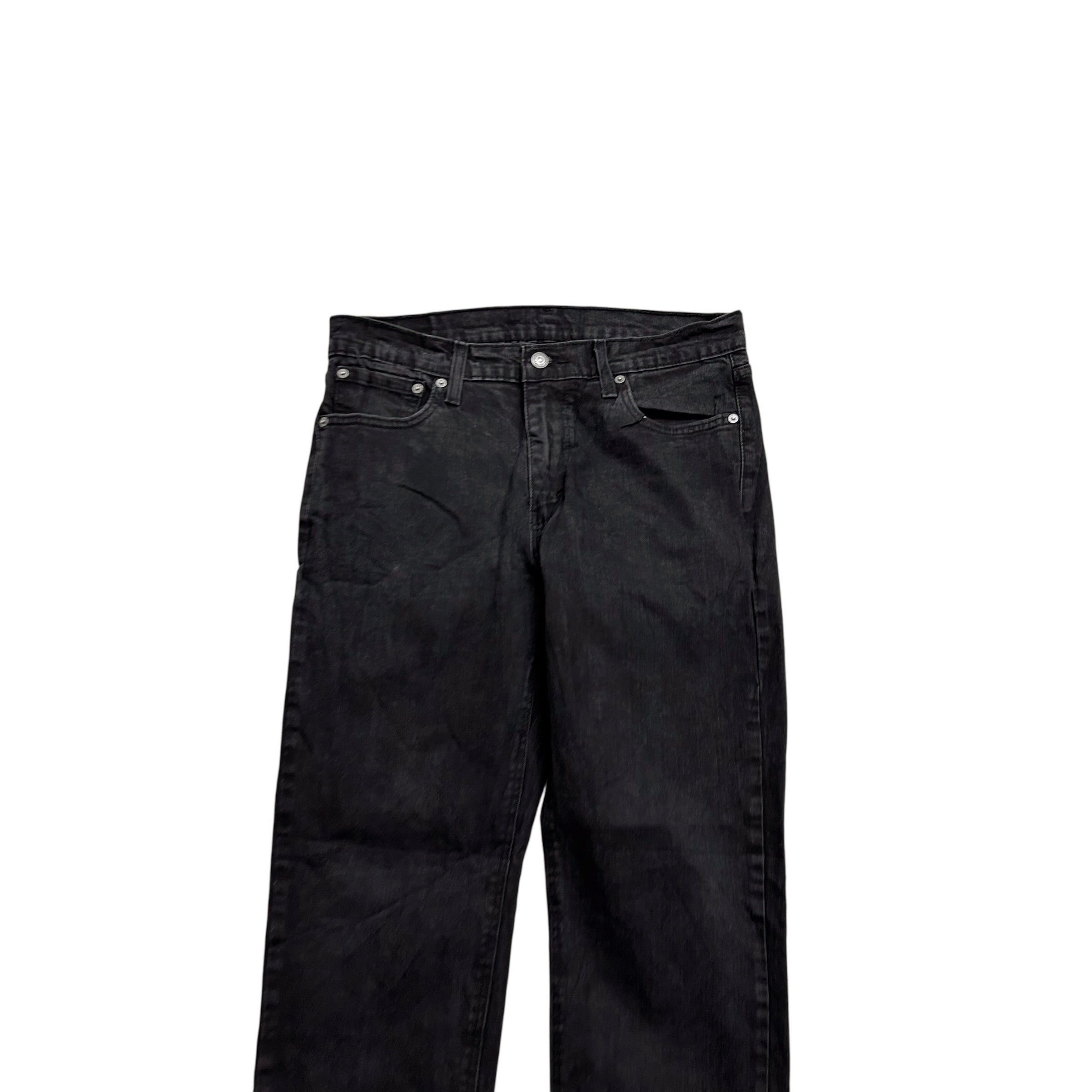 Levis 541 Jeans W32 L32 Mens Black Athletic Tapered Fit Stretch Denim (E)