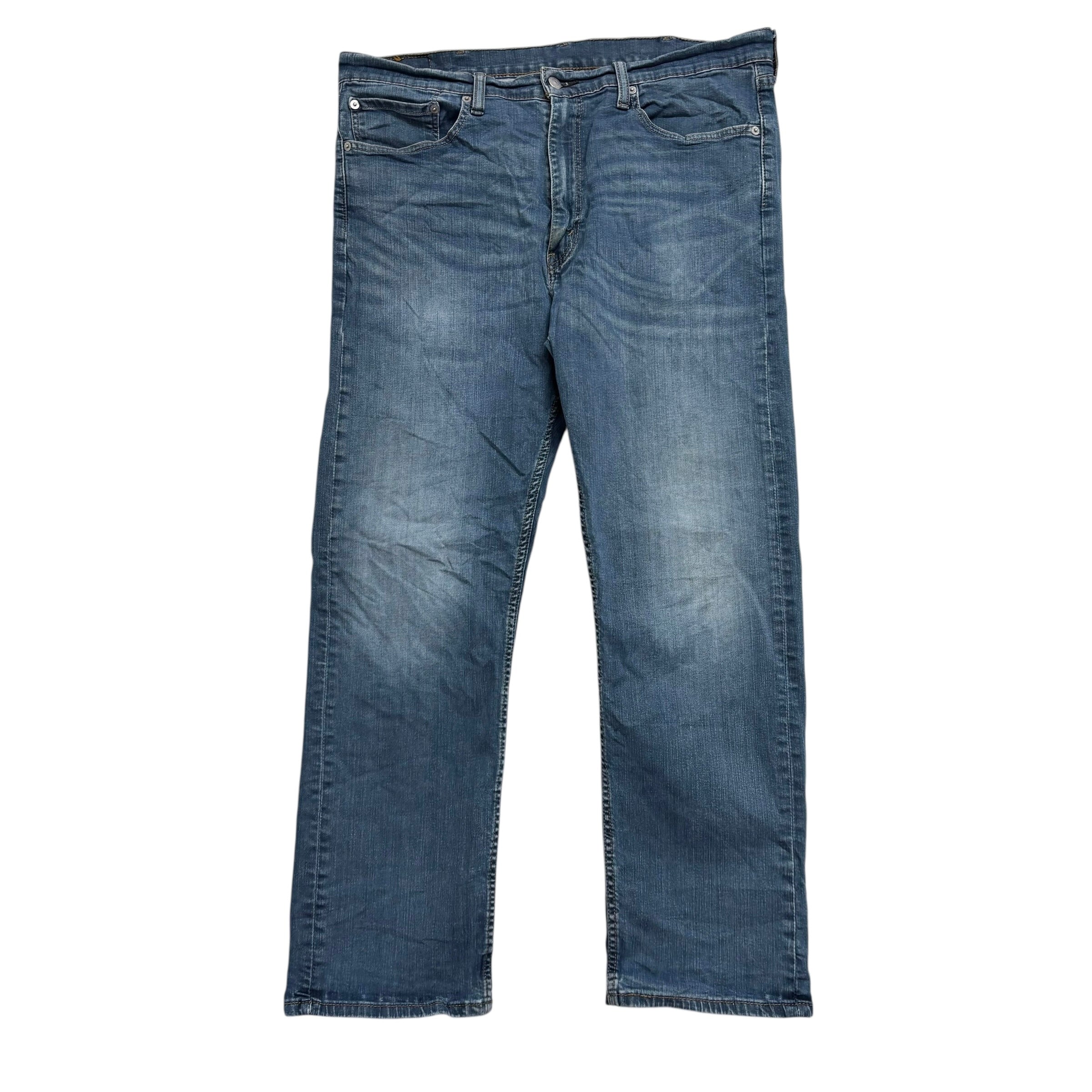 Levis 505 Jeans W38 L29 Mens Dark Blue Regular Straight Fit Stretch Denim