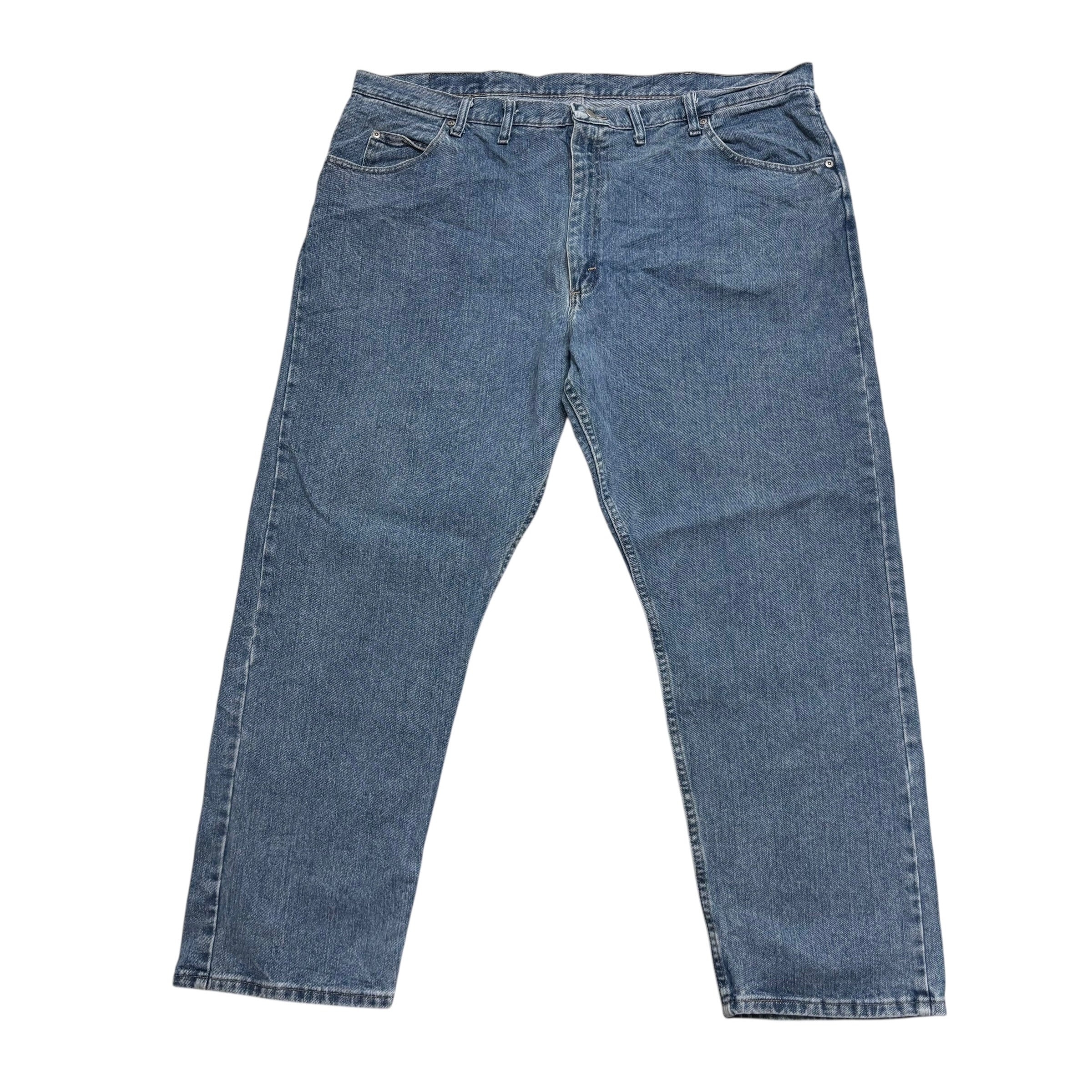 Wrangler Jeans W44 L30 Mens Light Blue Relaxed Straight Fit Vintage Denim (E)