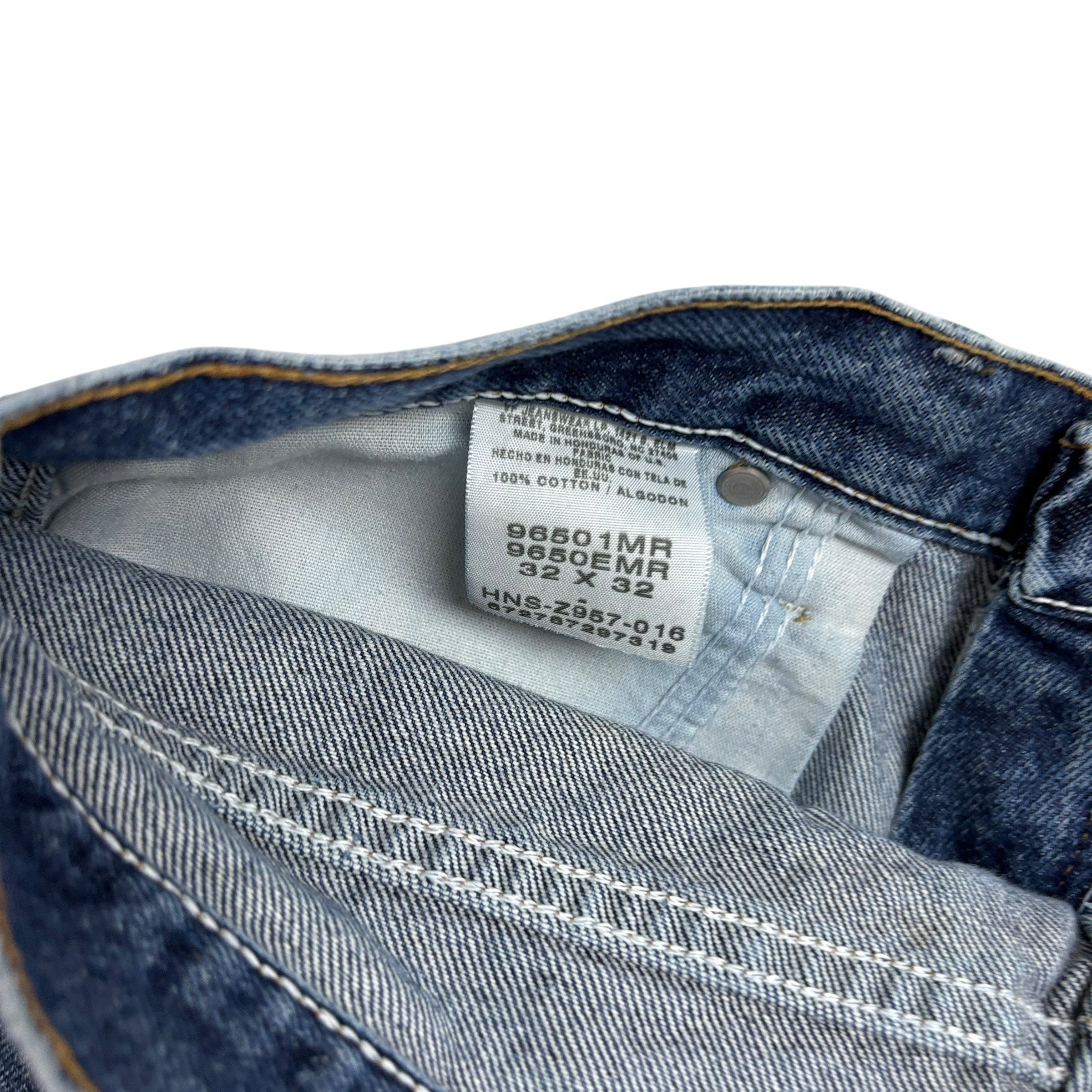 Wrangler Jeans W32 L32 Mens Mid Blue Regular Straight Fit Vintage Denim