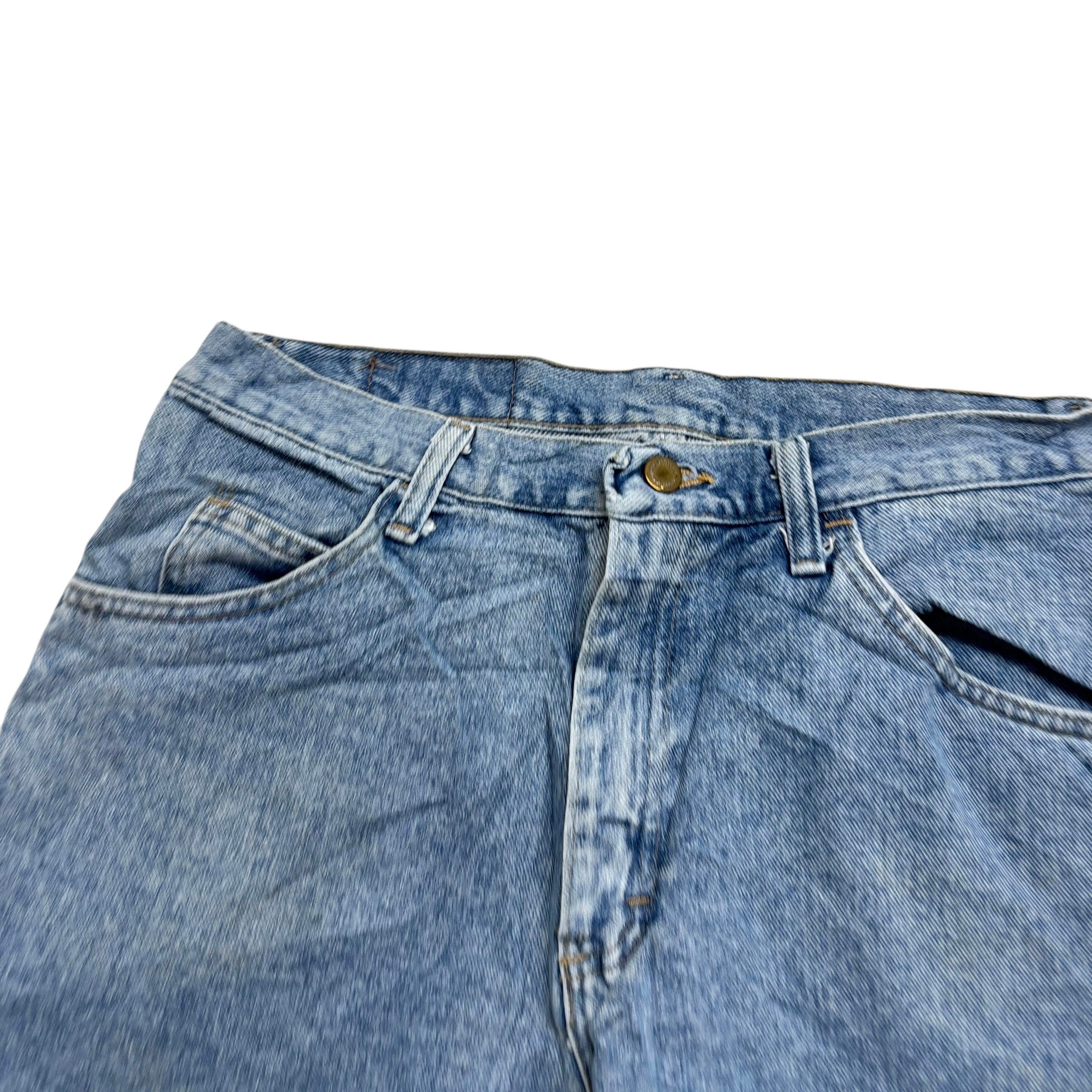 Vintage Wrangler Baggy Jorts W31 Mens Denim Shorts Light Blue Relaxed Fit (E)