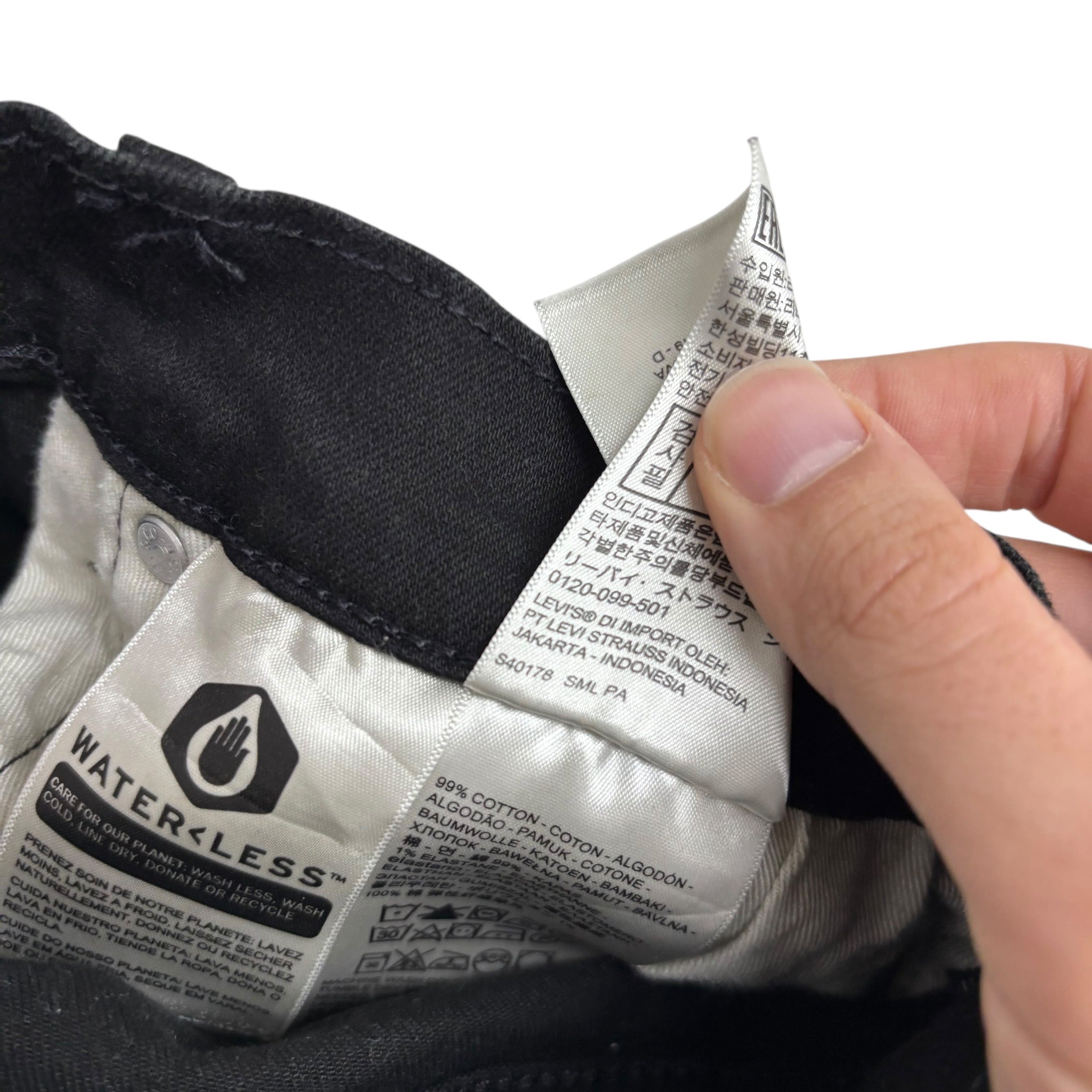 Levis 541 Jeans W34 L32 Mens Black Athletic Tapered Fit Stretch Denim (E)