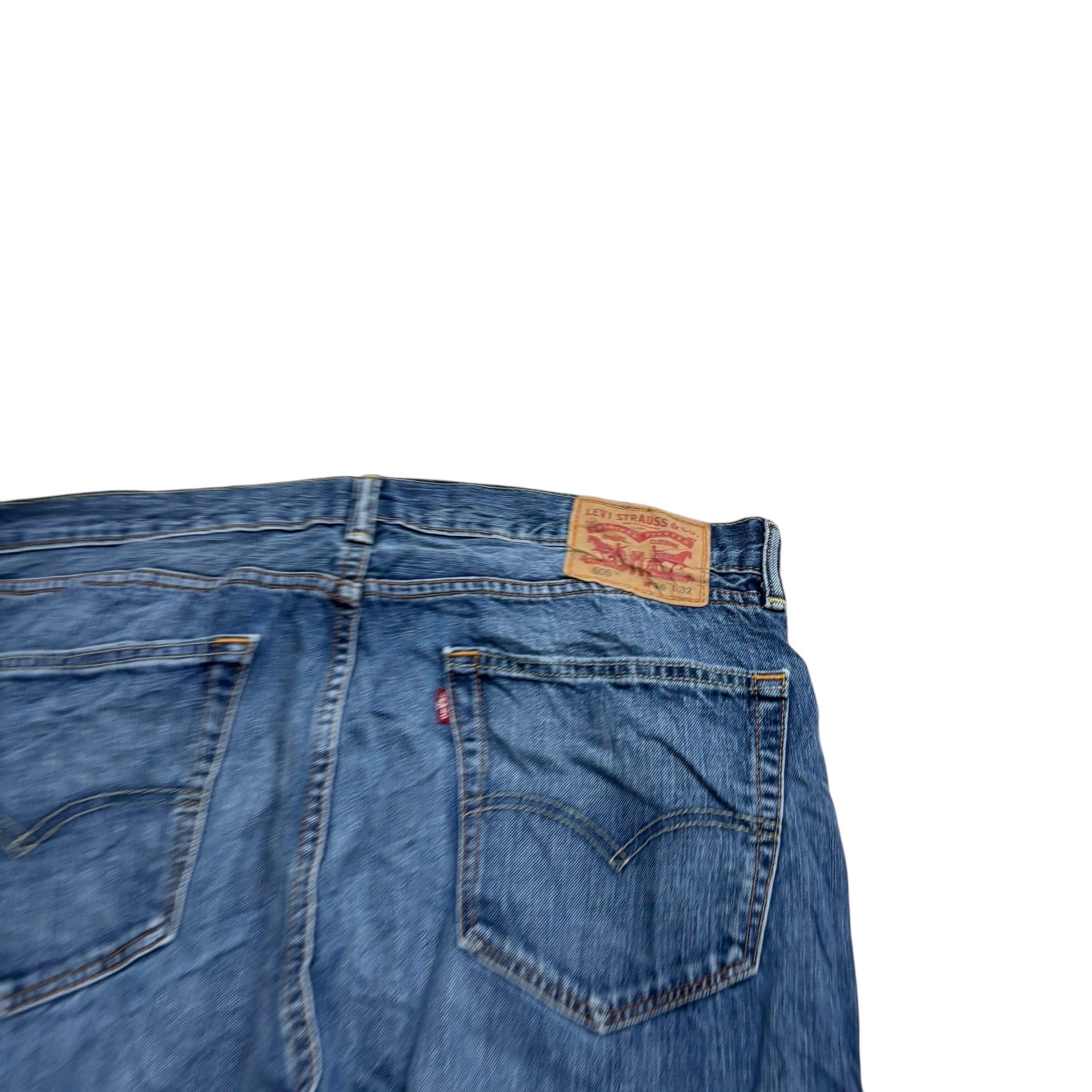 Levis 505 Jeans W36 L32 Mens Mid Blue Regular Straight Fit Denim