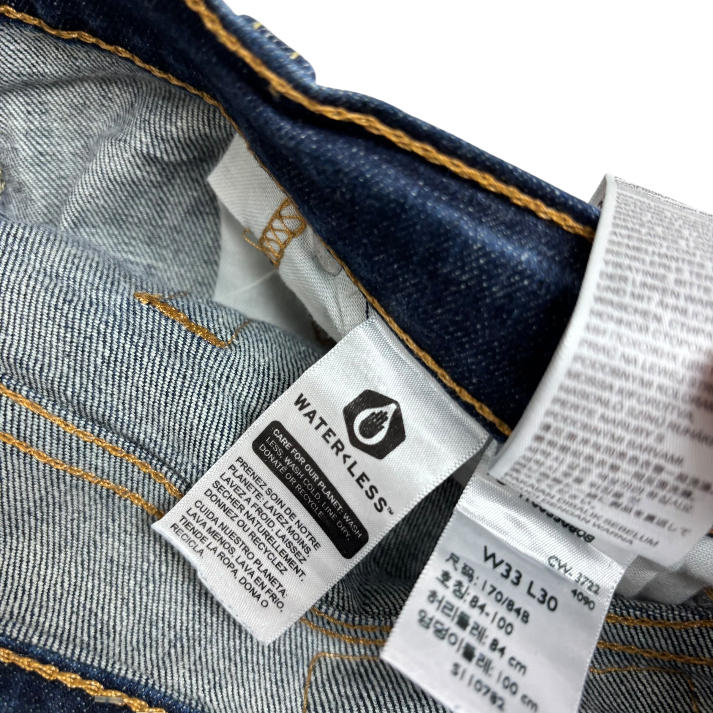 Levis 513 Jeans W34 L25 Mens Dark Blue Slim Straight Fit Stretch Denim