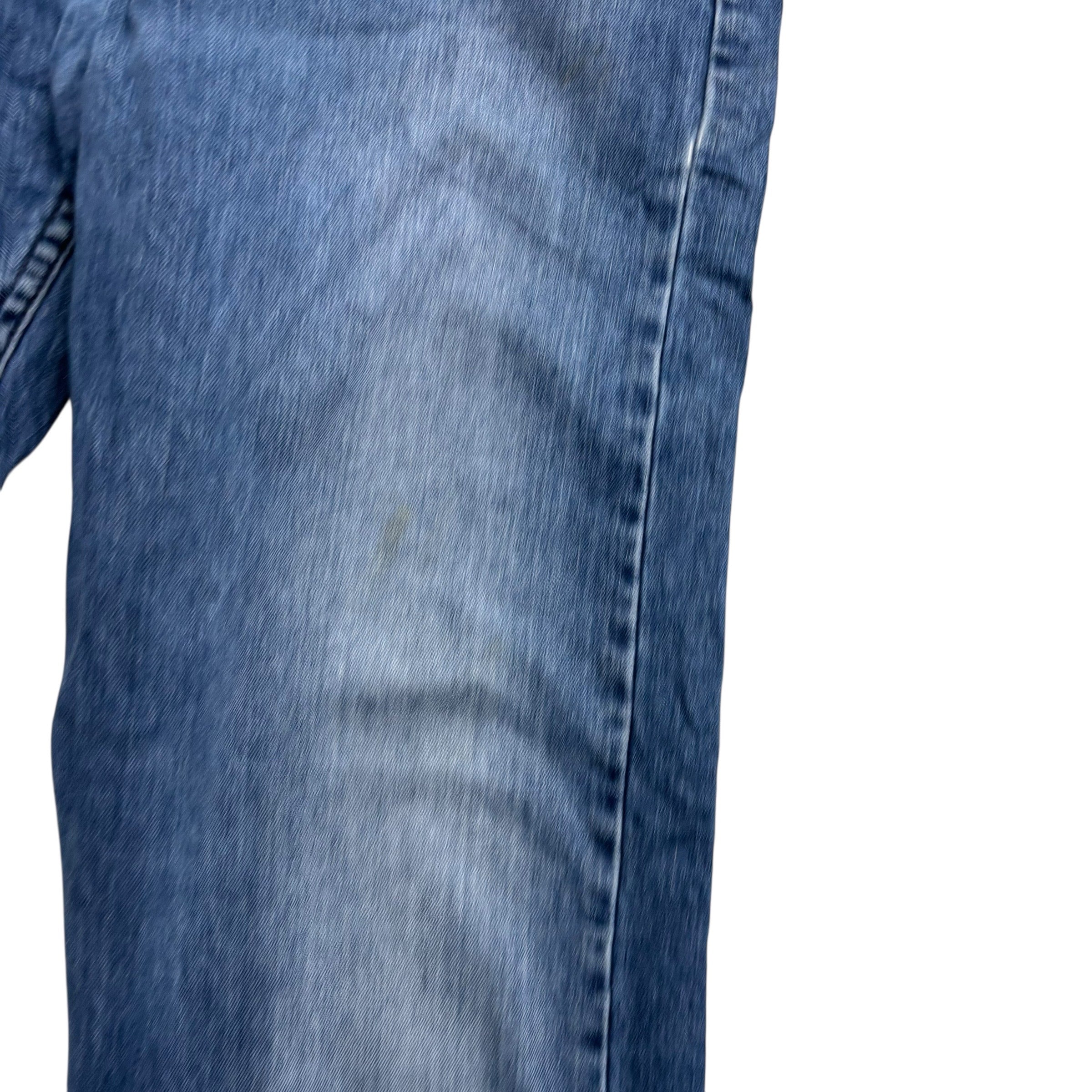 Levis 513 Jeans W36 L31 Mens Navy Blue Slim Straight Fit Stretch Denim (F)