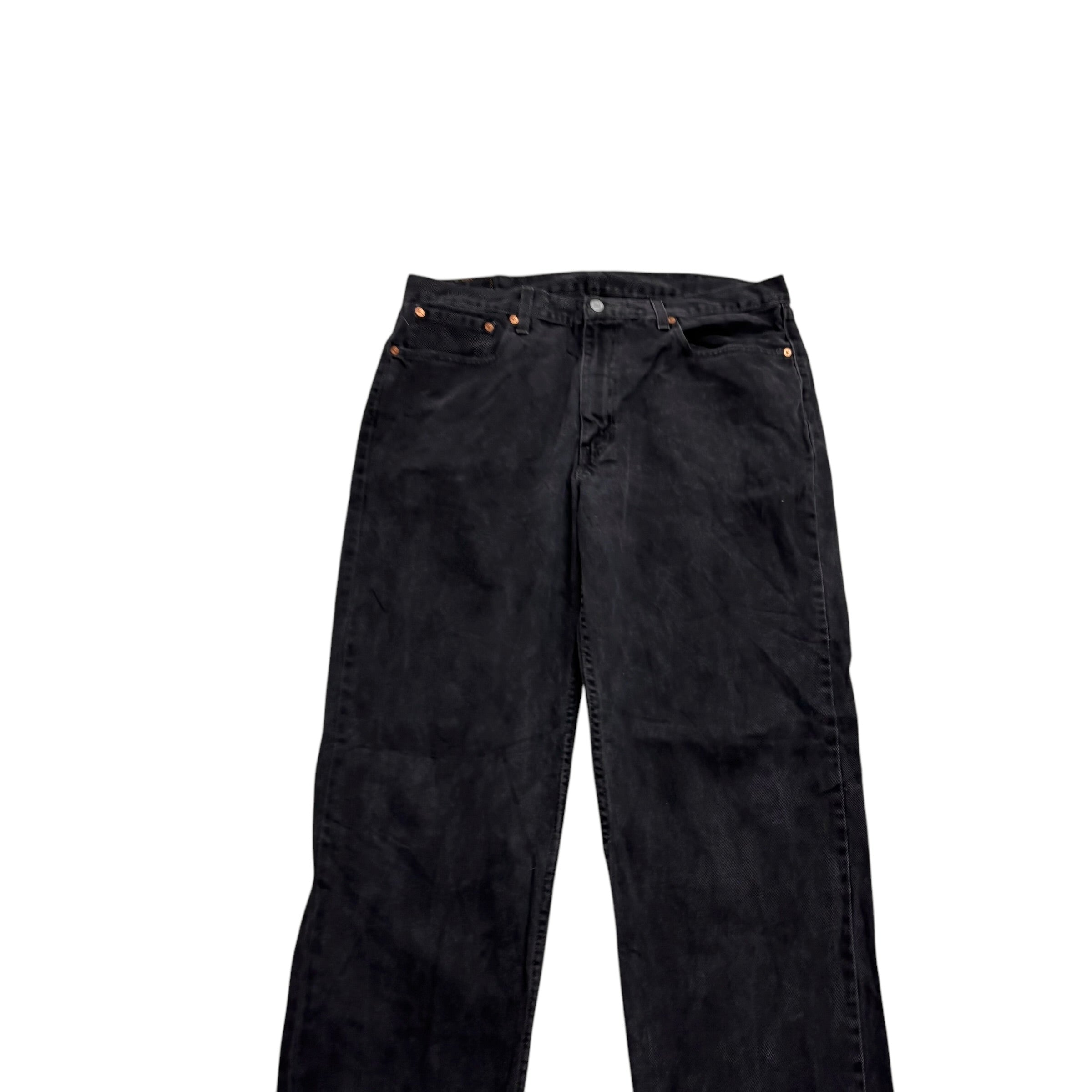Levis 550 Jeans W38 L36 Mens Black Baggy Relaxed Straight Fit Denim
