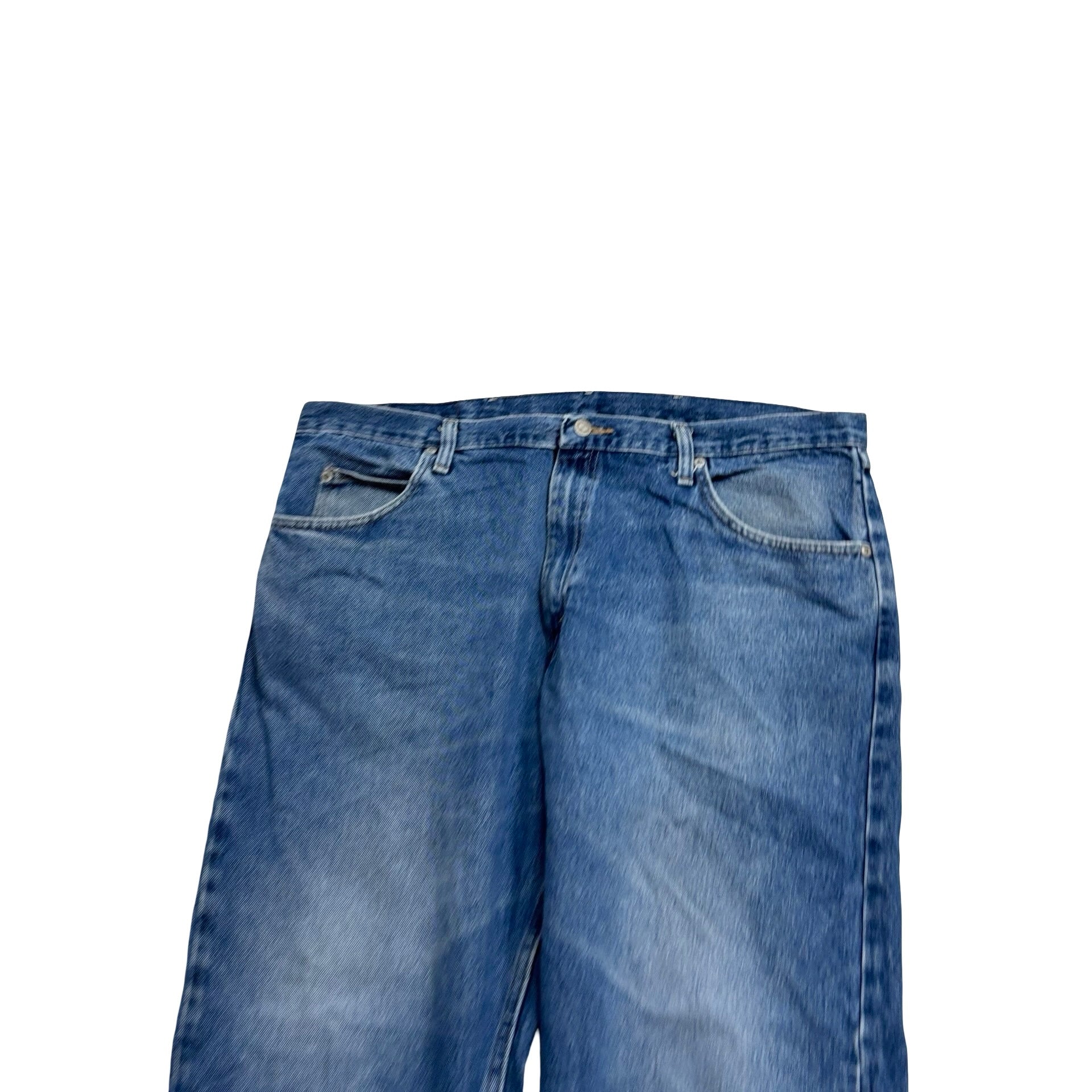 Wrangler Jeans W40 L30 Mens Mid Blue Relaxed Straight Fit Denim