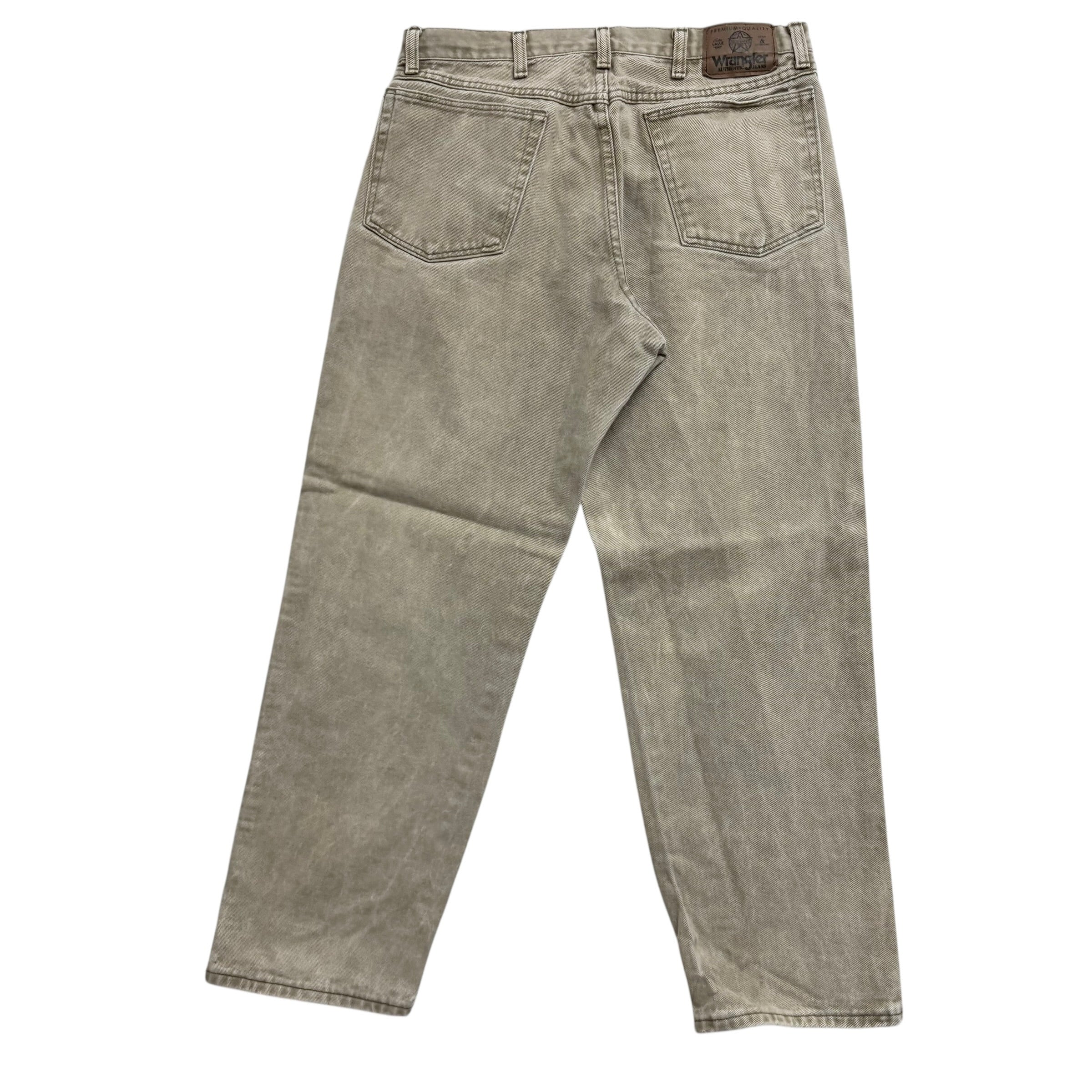 Wrangler Jeans W32 L28 Mens Green Relaxed Tapered Fit Vintage Denim (F)