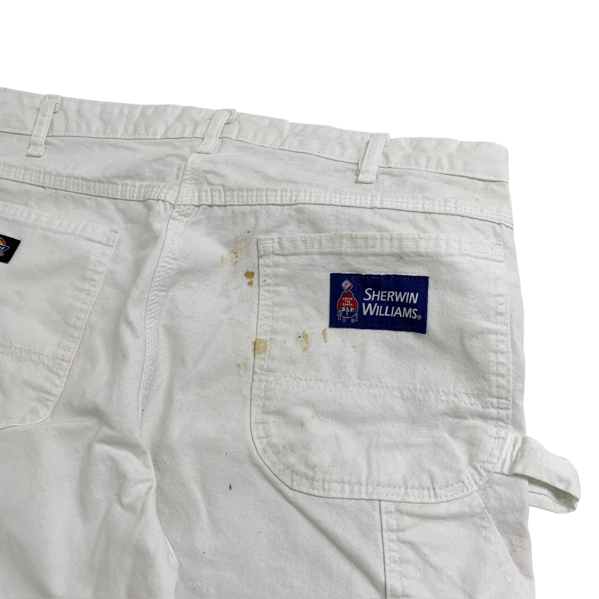 Dickies Carpenter Jeans W36 L32 Mens White Baggy Relaxed Fit Workwear Pants