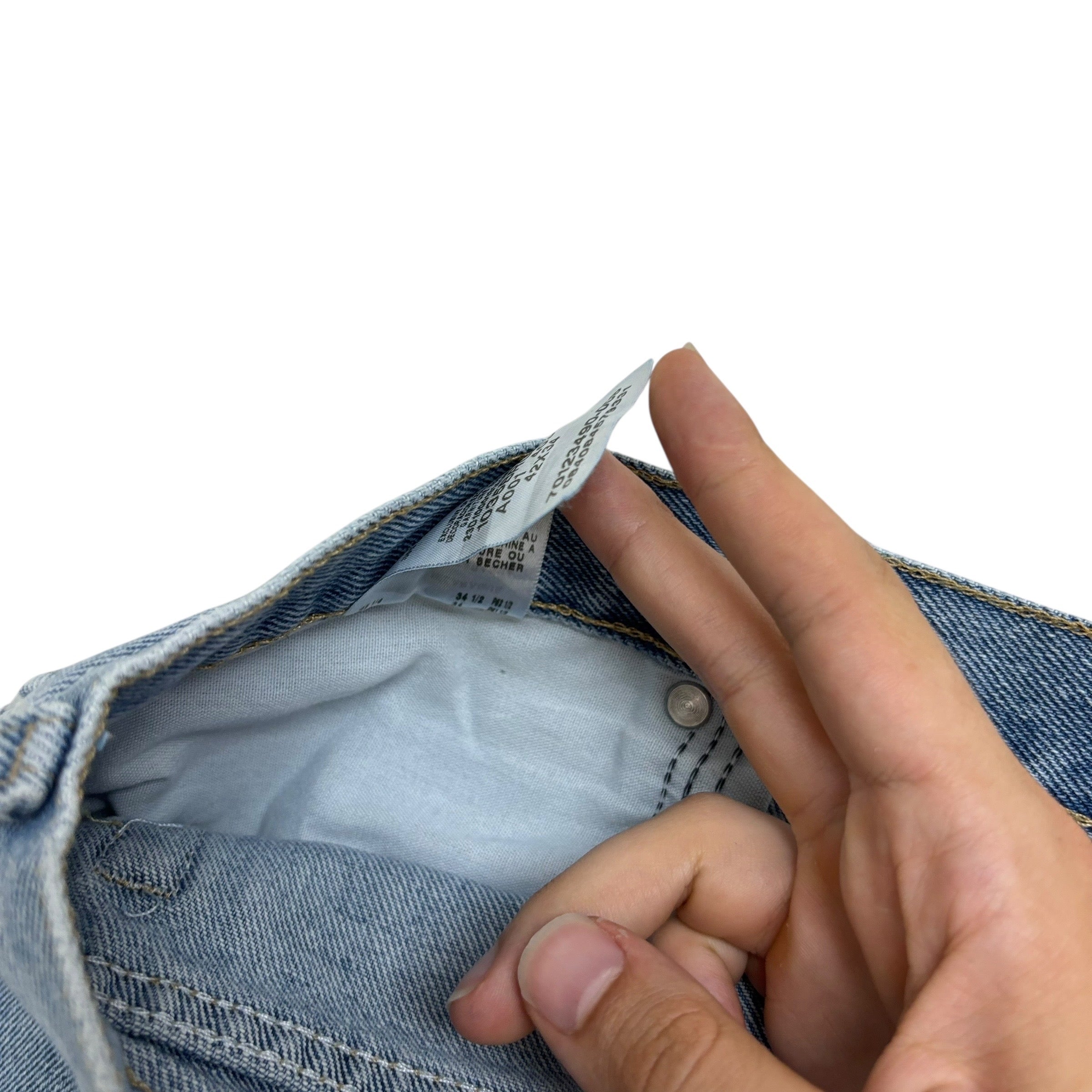 Wrangler Jeans W42 L30 Mens Light Blue Relaxed Straight Fit Stretch Denim (E)