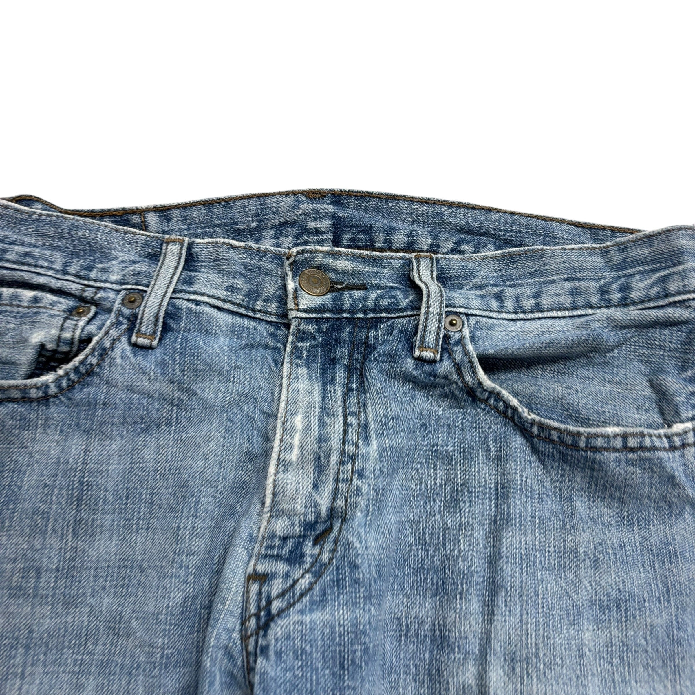 Levis 514 Jeans W32 L30 Mens Light Blue Regular Straight Fit Vintage Denim