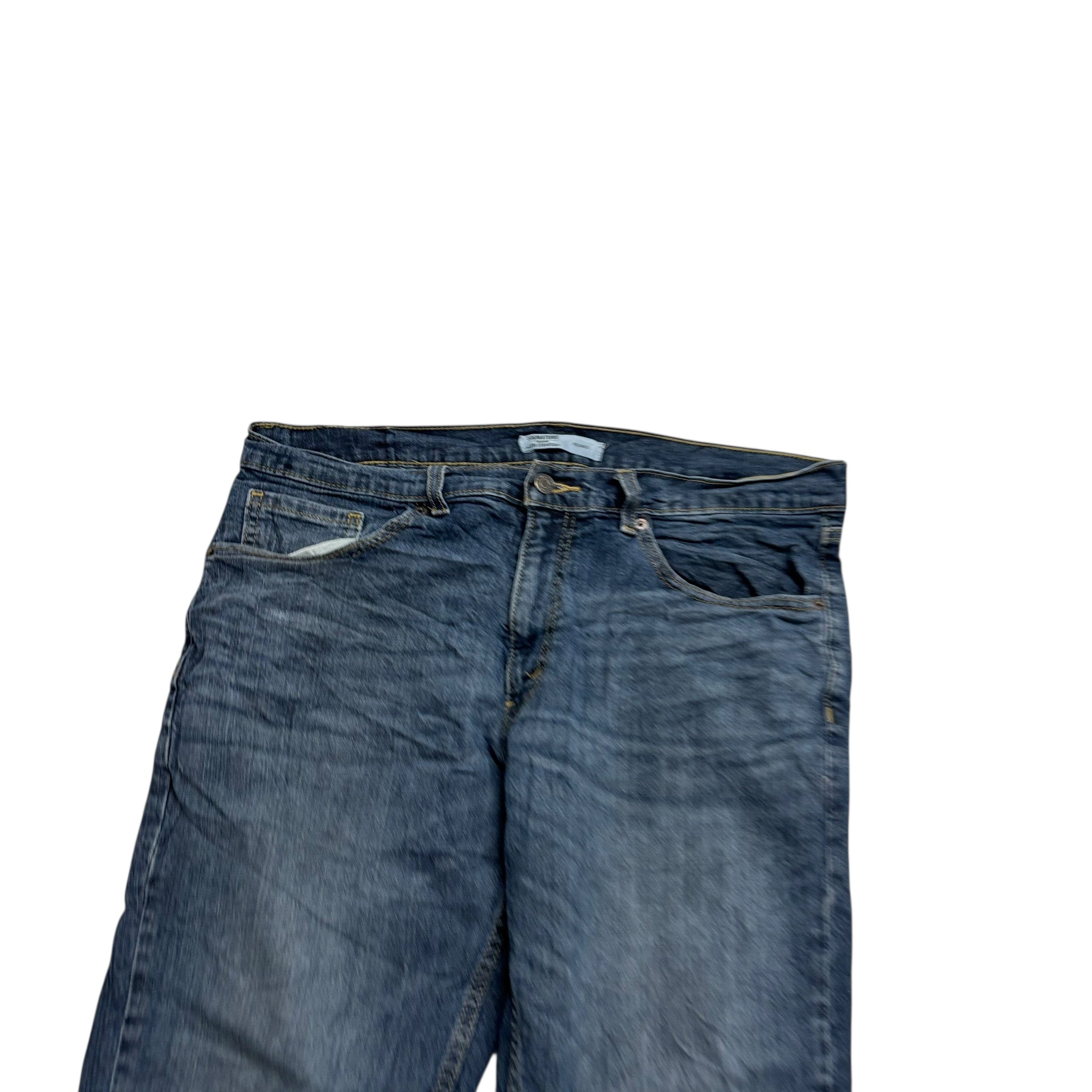 Levis Signature Jeans W36 L30 Mens Mid Blue Relaxed Fit Stretch Denim