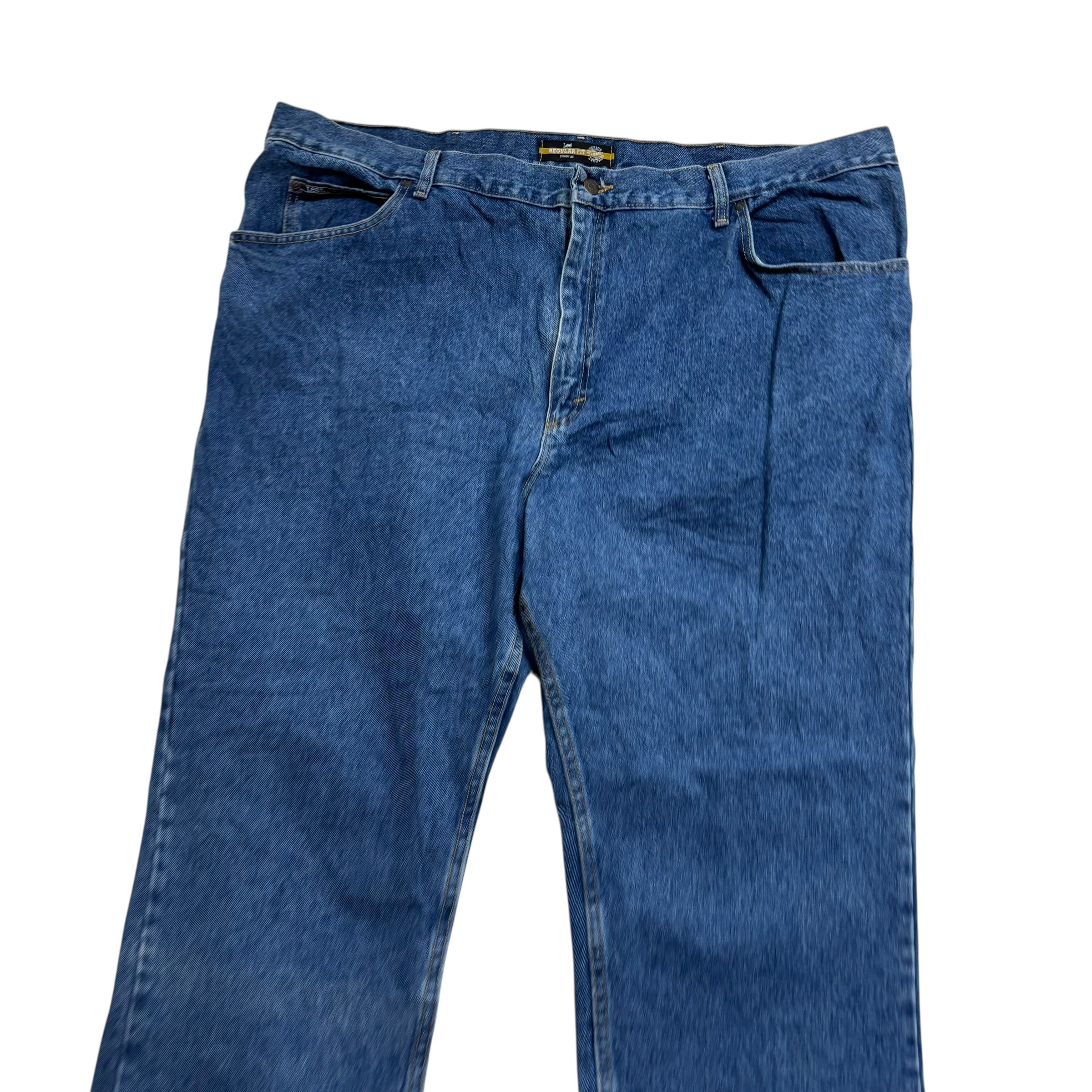 Lee Jeans W48 L32 Mens Mid Blue Regular Straight Fit Vintage Denim (E)