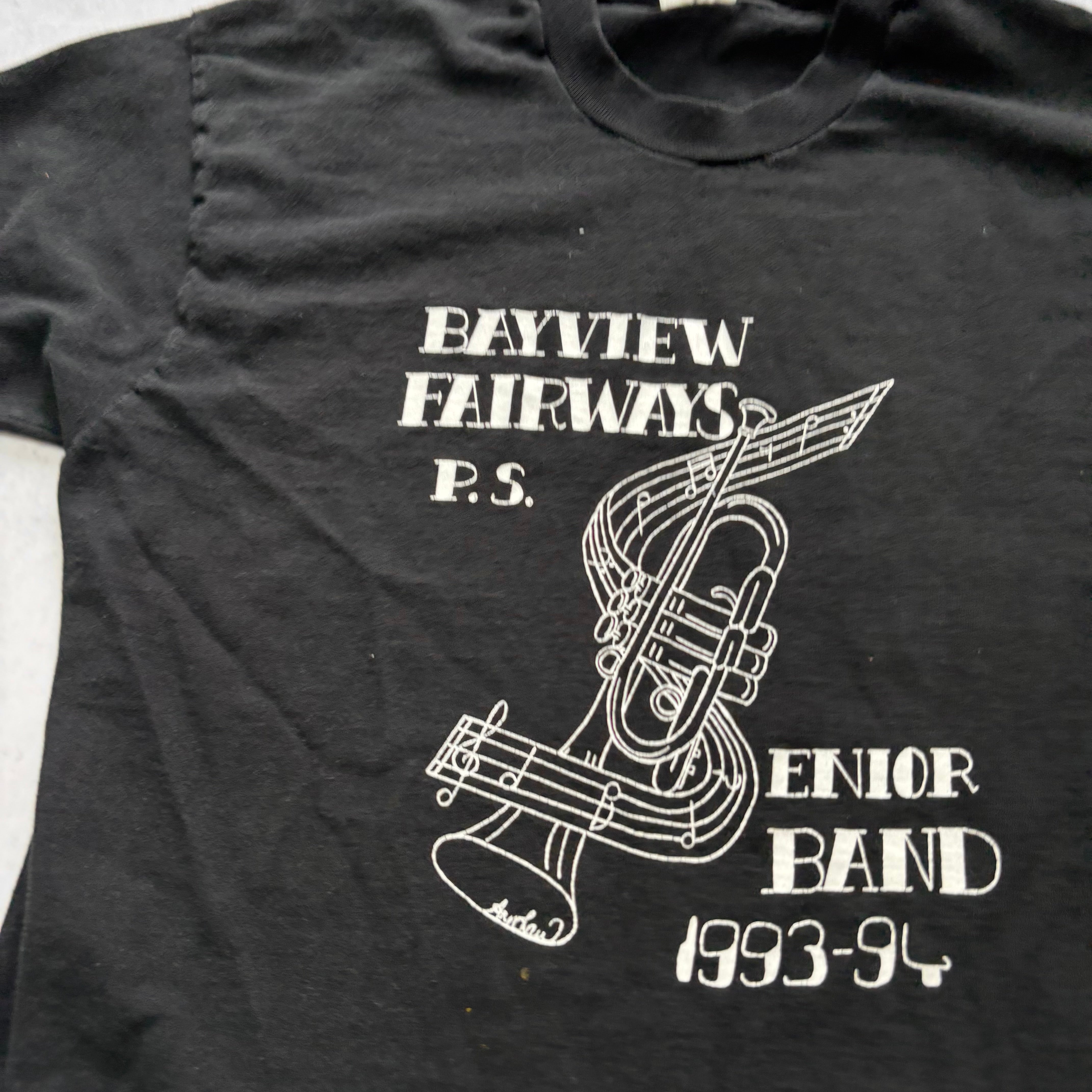Vintage T Shirt Mens Medium Black Single Stitch Graphic Print 90s