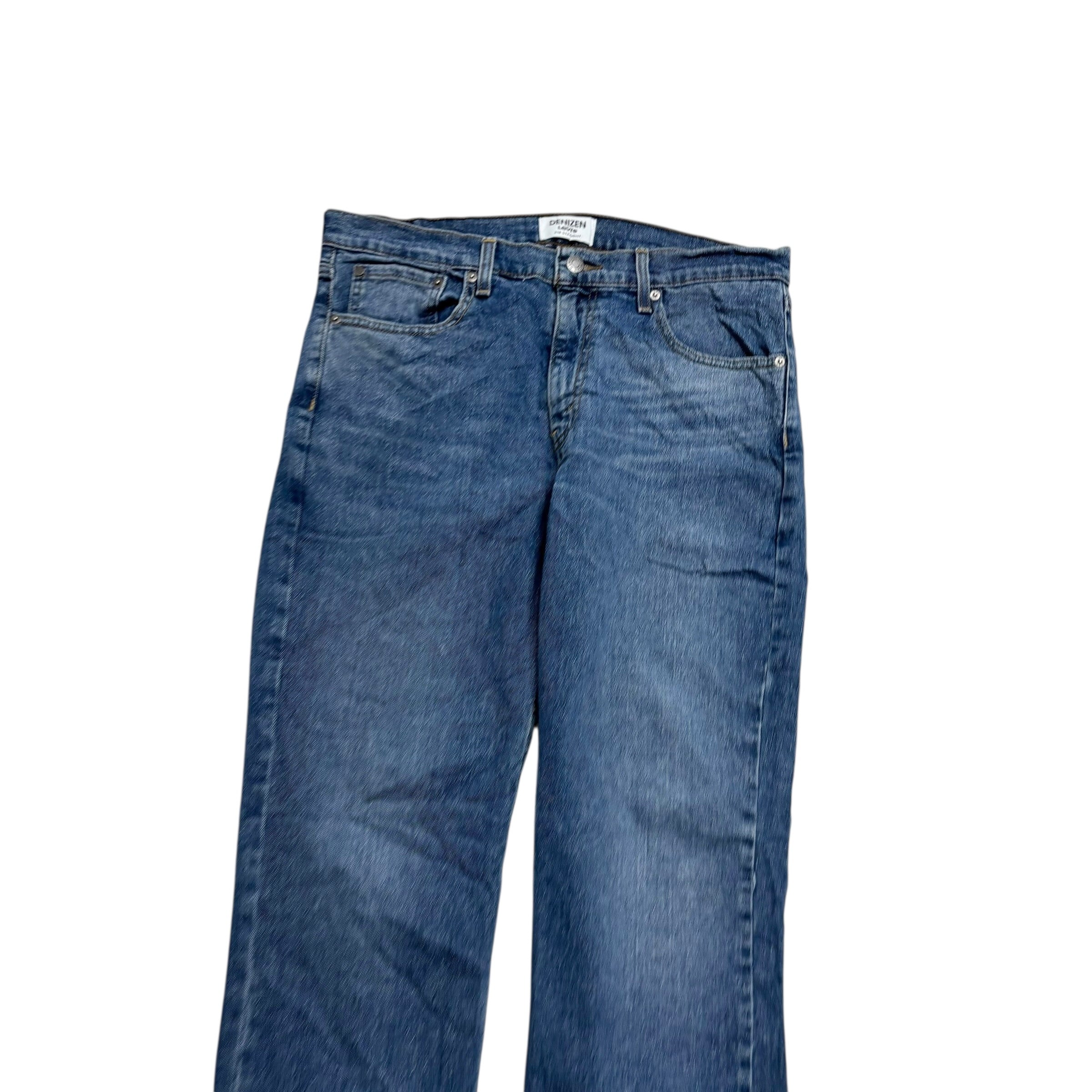 Levis Denizen Jeans W33 L30 Mens Mid Blue Regular Straight Fit Stretch Denim (E)