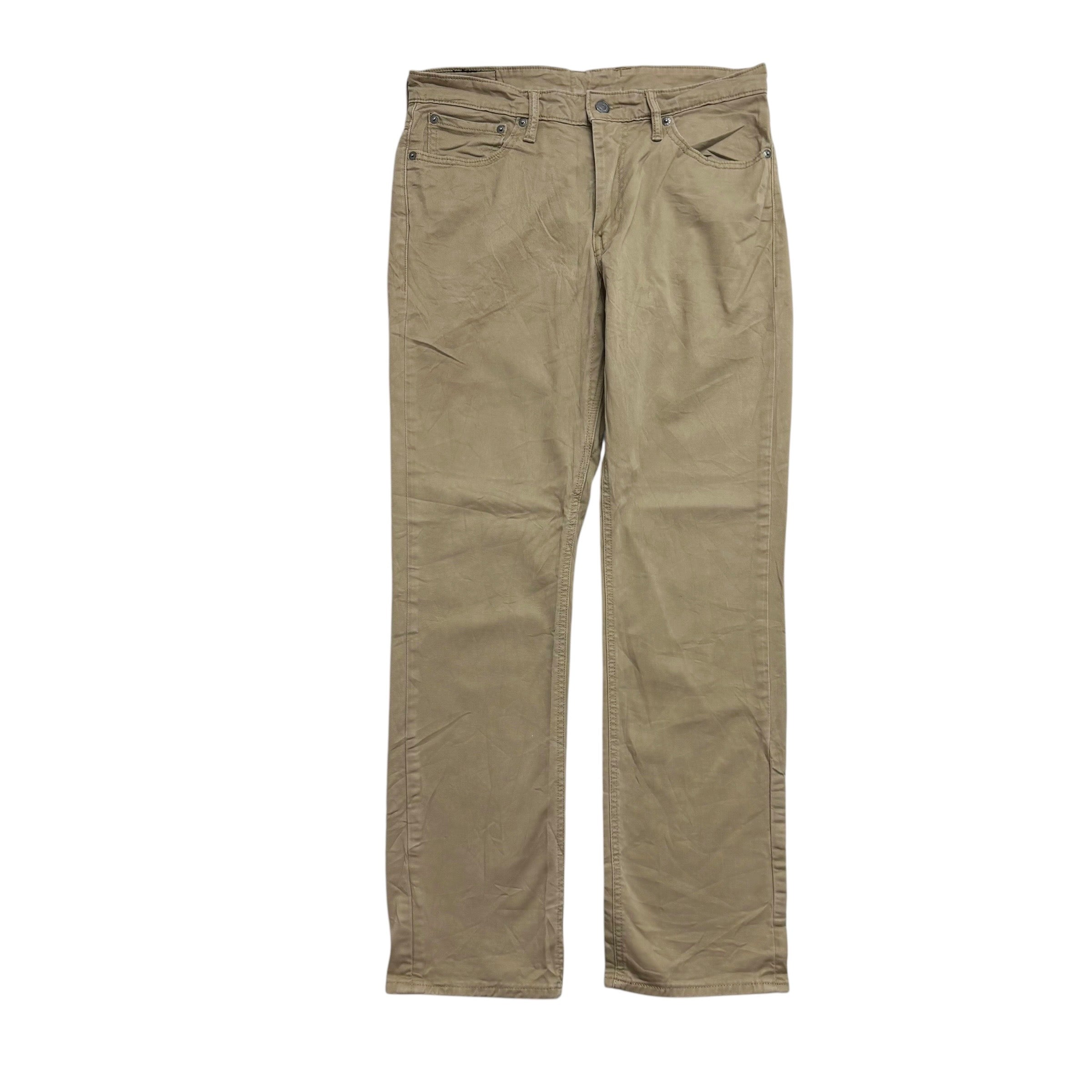 Levis 511 Commuter Trousers W32 L30 Mens Beige Slim Fit Stretch Pants (E)