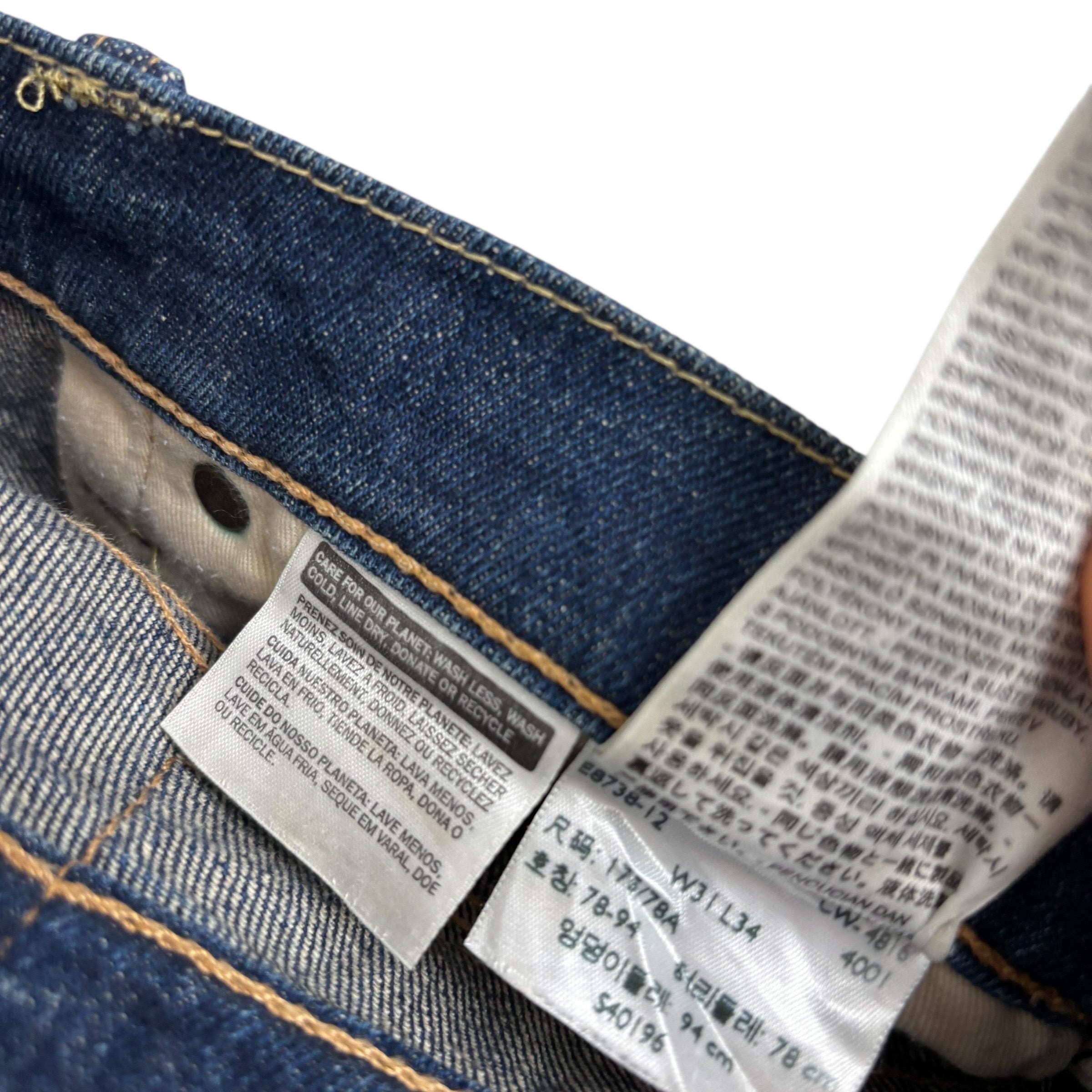 Levis 511 Jeans W31 L34 Mens Dark Blue Slim Fit Stretch Denim