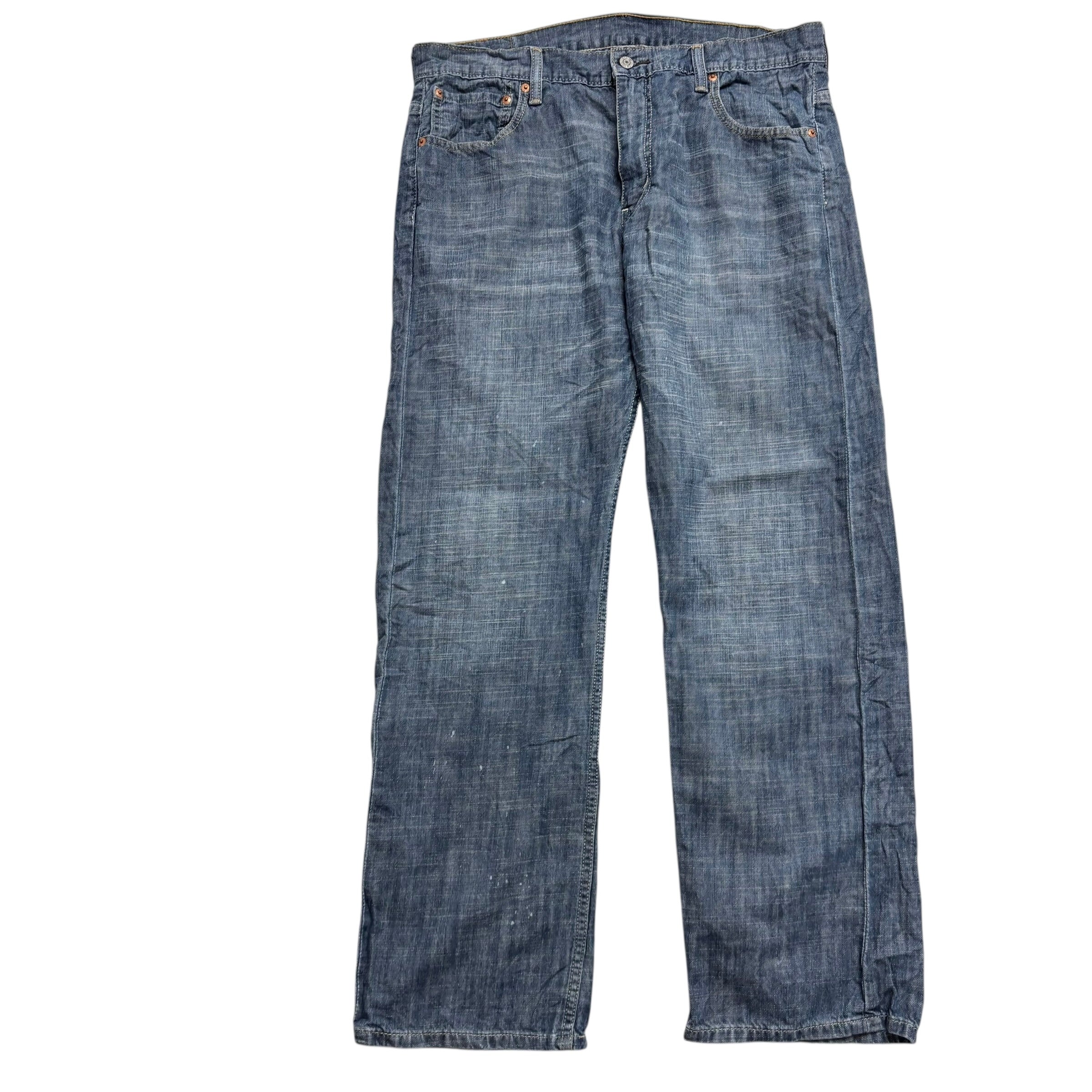 Levis 569 Jeans W34 L31 Mens Silver Blue Baggy Relaxed Straight Fit Denim