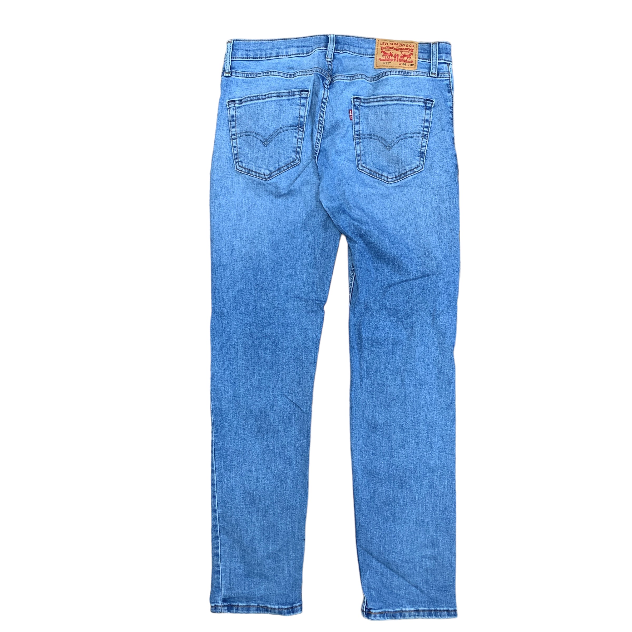 Levis 511 Jeans W34 L32 Mens Slim Fit Blue Denim