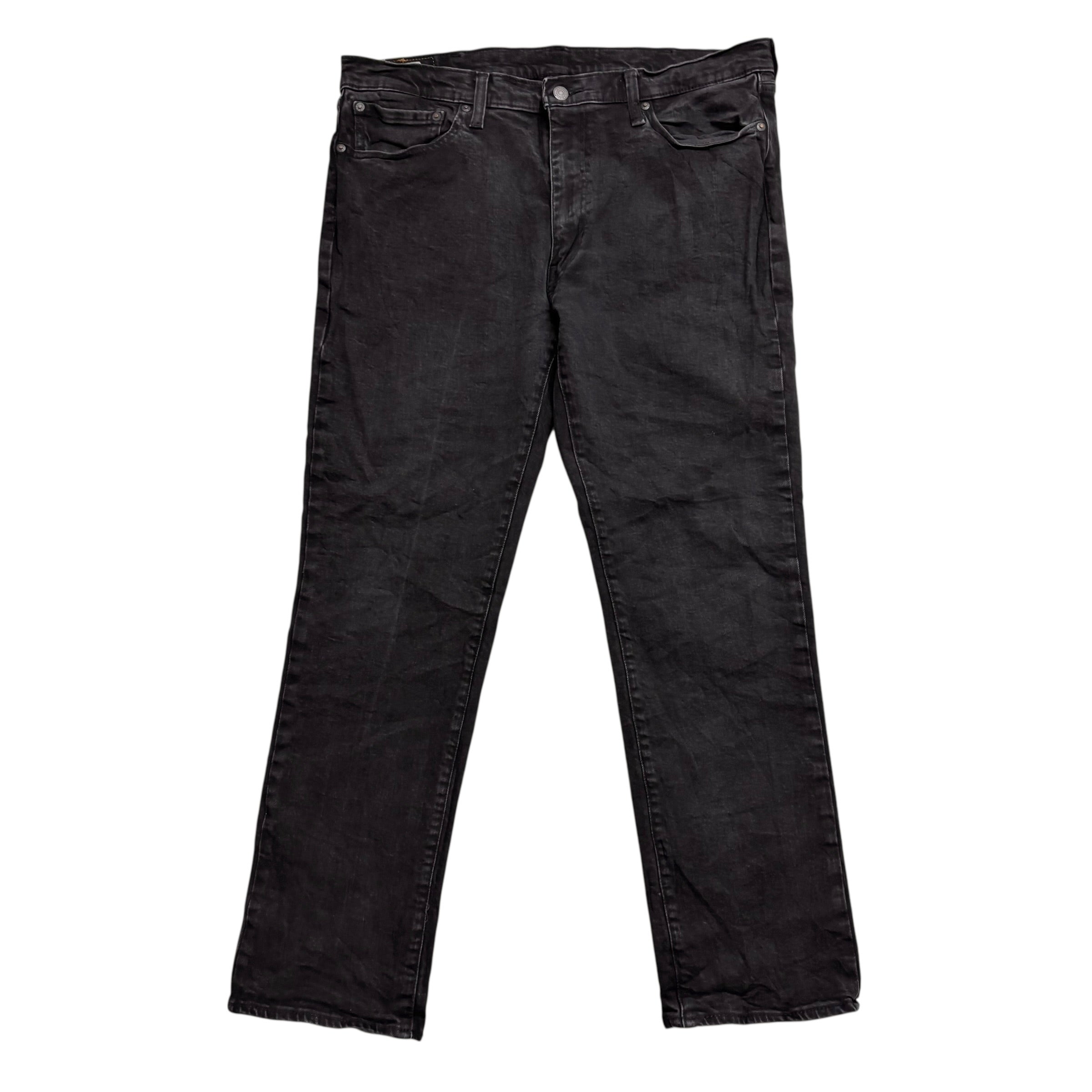 Levis 514 Jeans W38 L31 Mens Black Regular Straight Stretch Premium Denim (E)