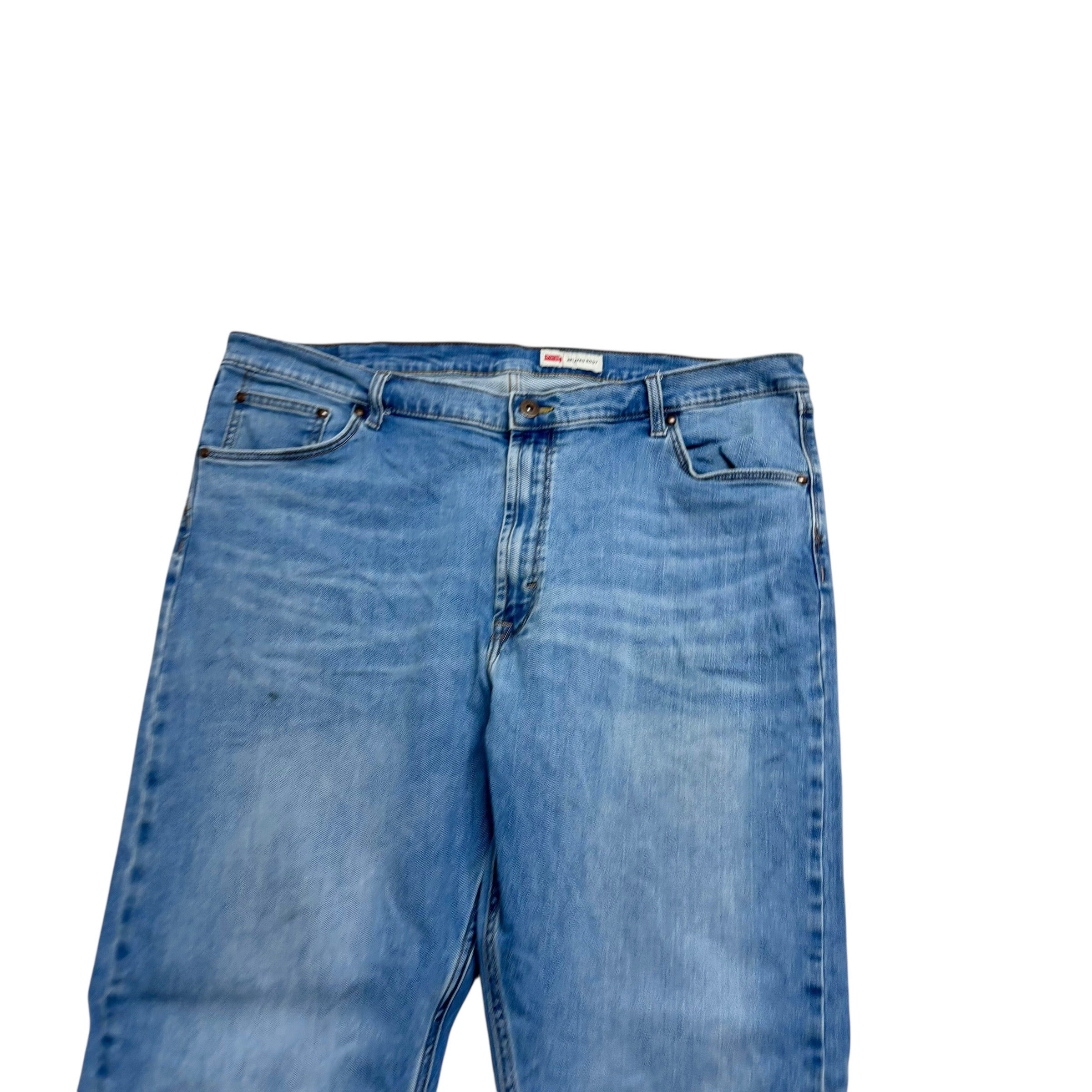 Wrangler Jeans W42 L32 Mens Light Blue Relaxed Bootcut Fit Stretch Denim