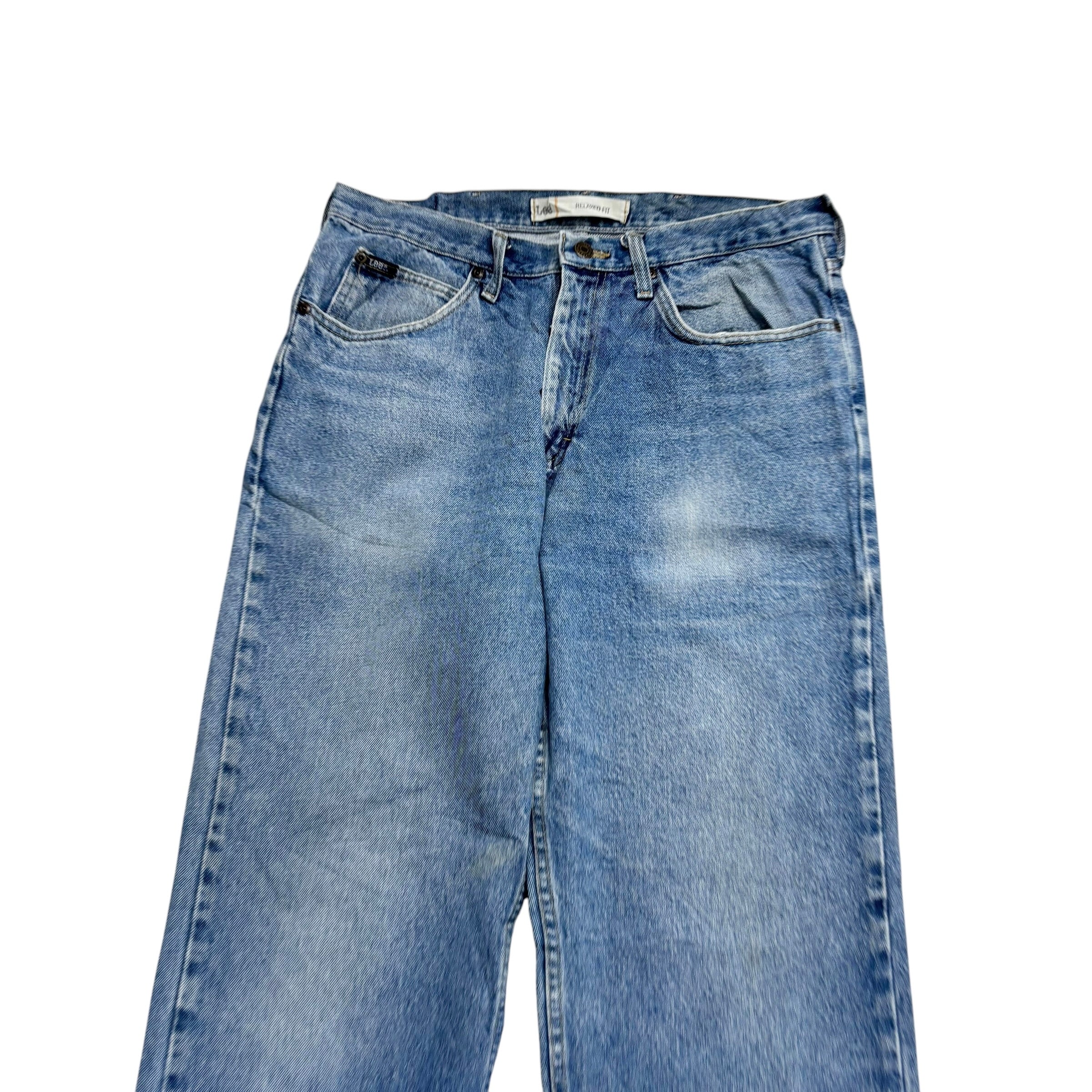 Lee Jeans W34 L32 Mens Light Blue Relaxed Straight Fit Vintage Denim