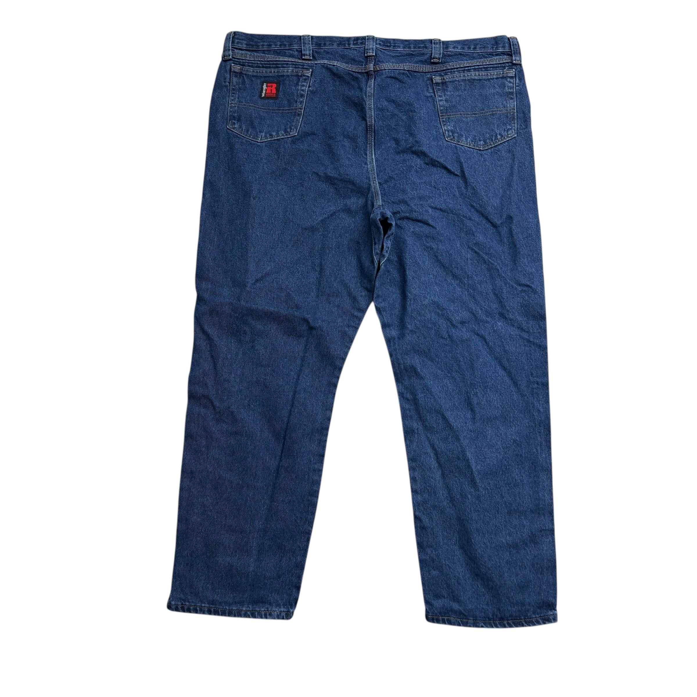 Wrangler Jeans W48 L32 Mens Mid Blue Relaxed Straight Fit Baggy Denim (E)