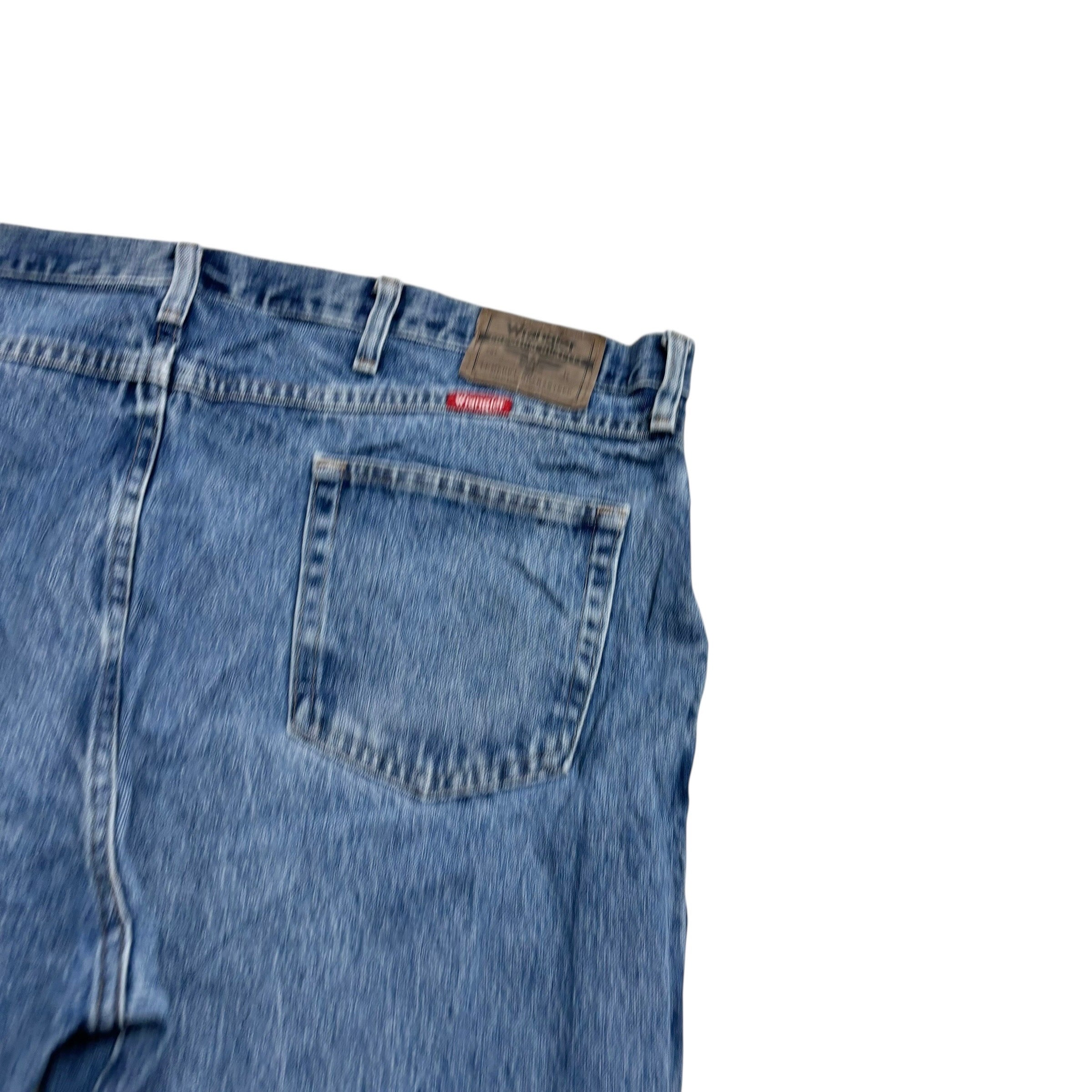 Wrangler Jeans W44 L30 Mens Light Blue Regular Straight Fit Denim (E)