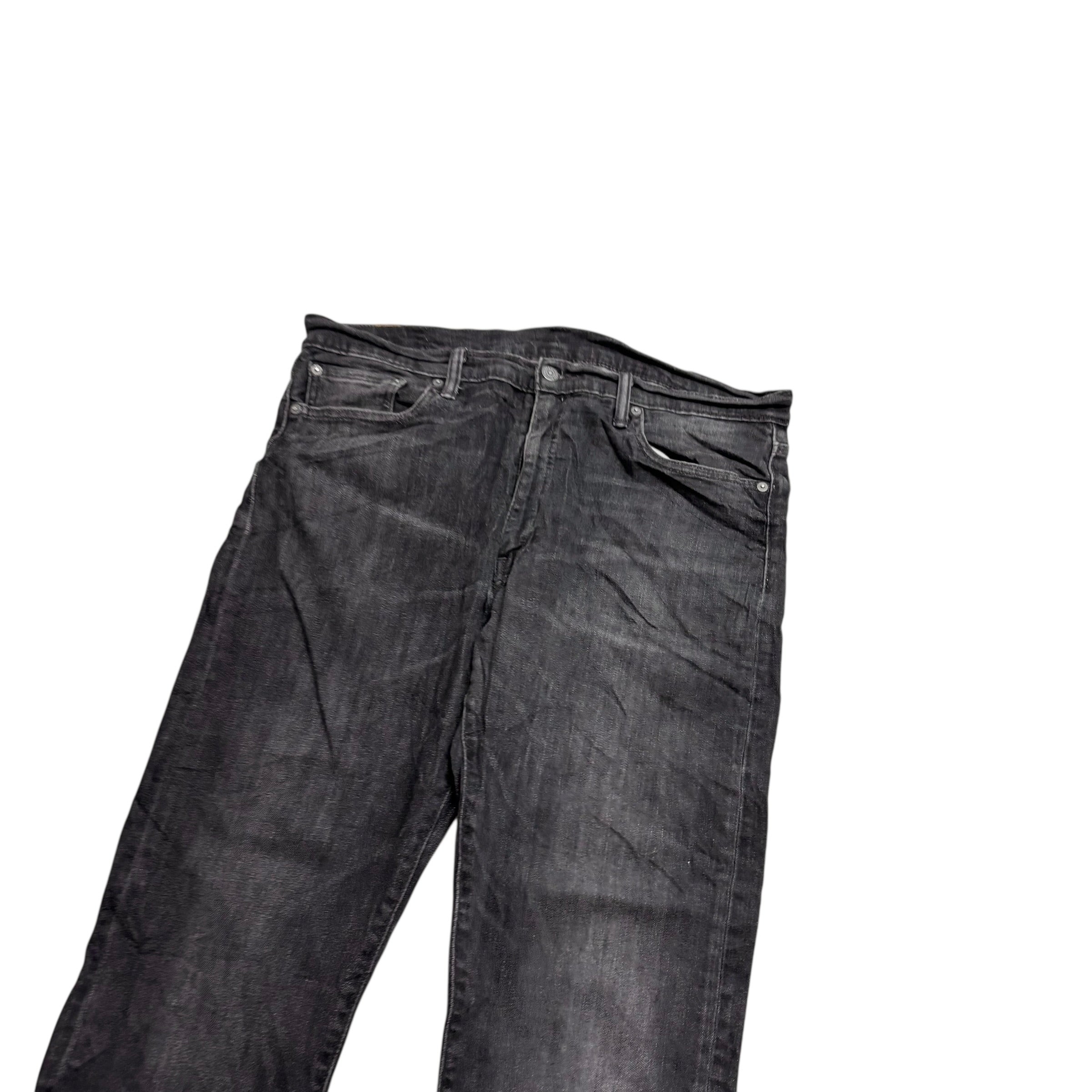Levis 513 Jeans W36 L34 Mens Black Slim Straight Fit Stretch Denim