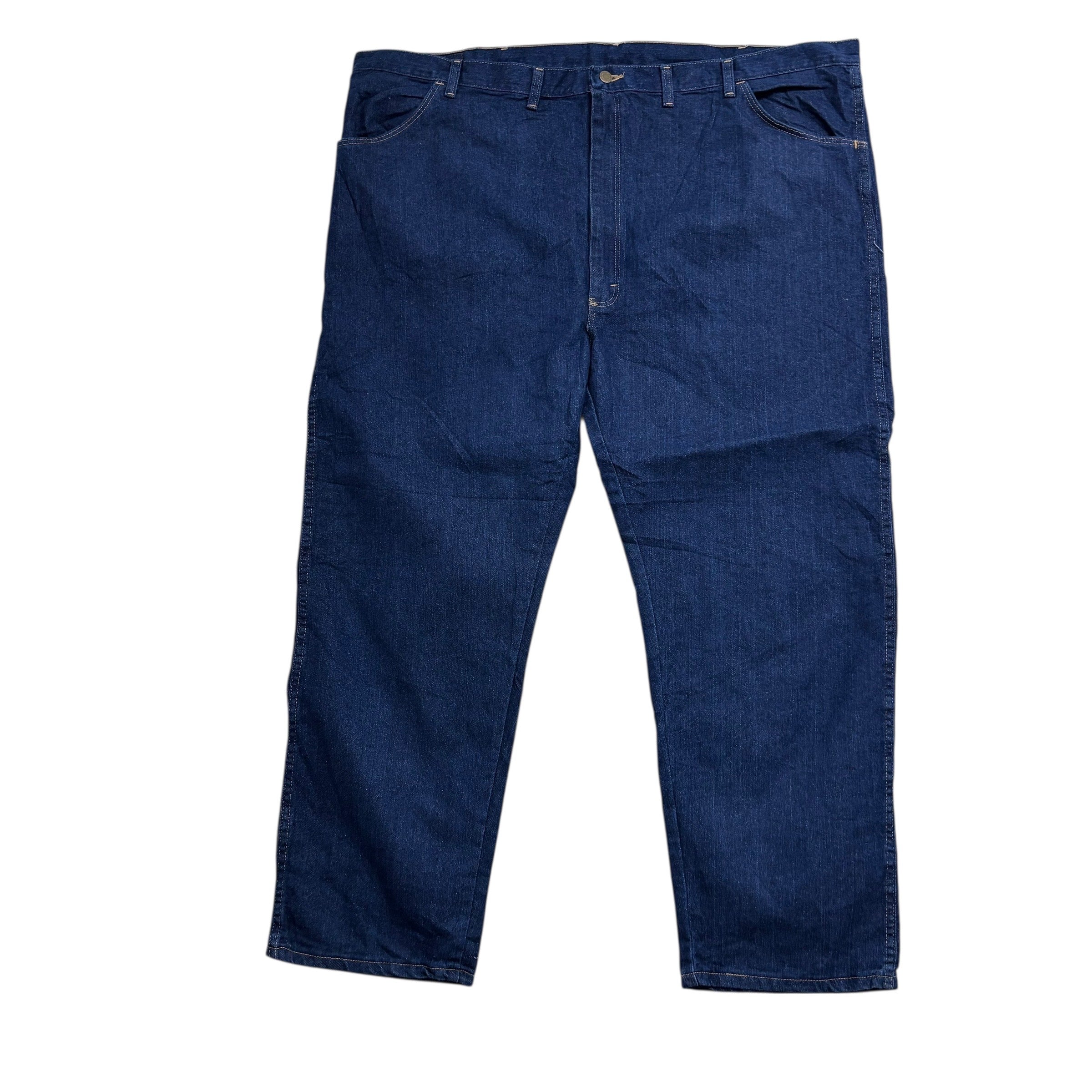 Wrangler Jeans W50 L30 Mens Dark Blue Regular Straight Fit Denim (E)