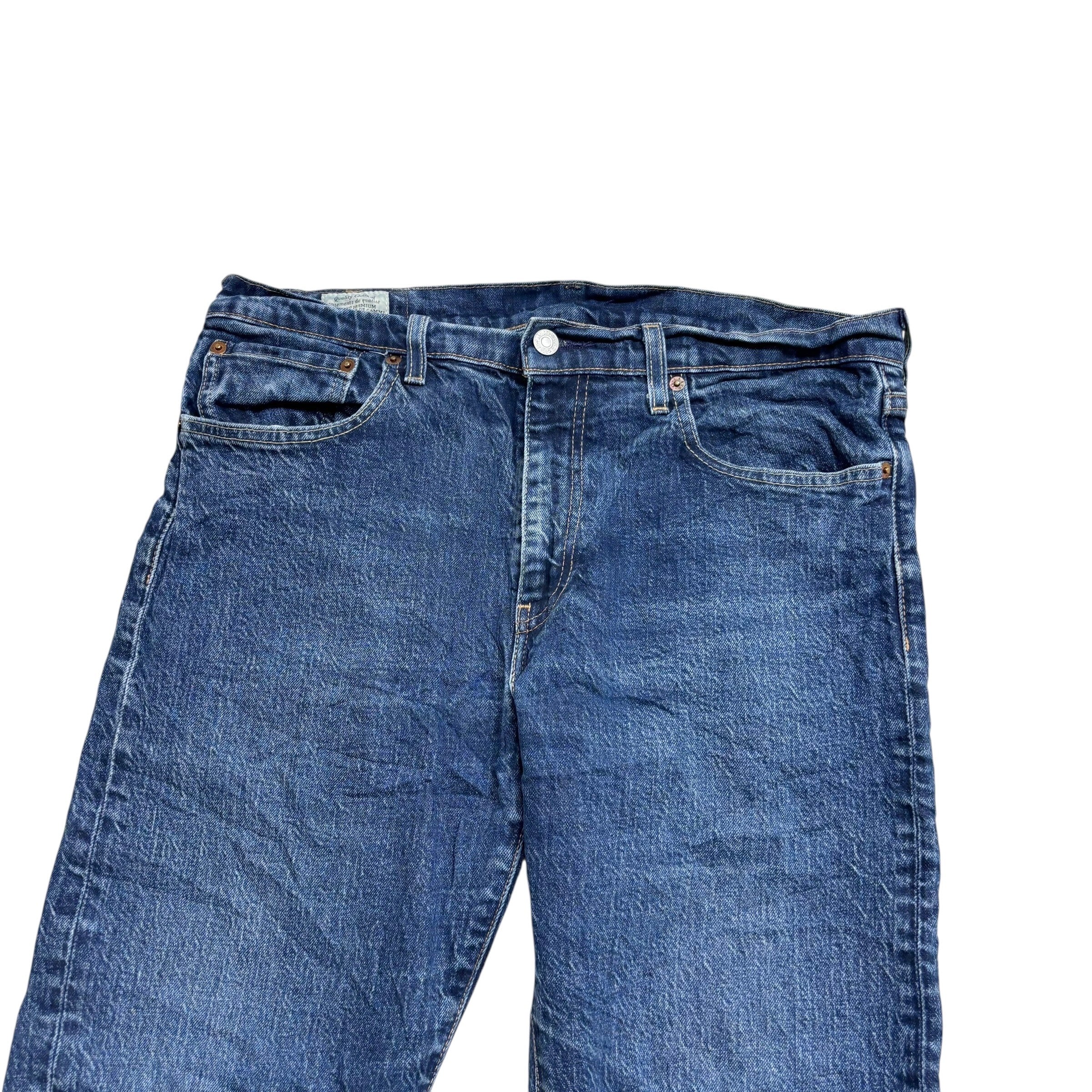 Levis 502 Jeans W33 L32 Mens Mid Blue Regular Tapered Fit Stretch Denim