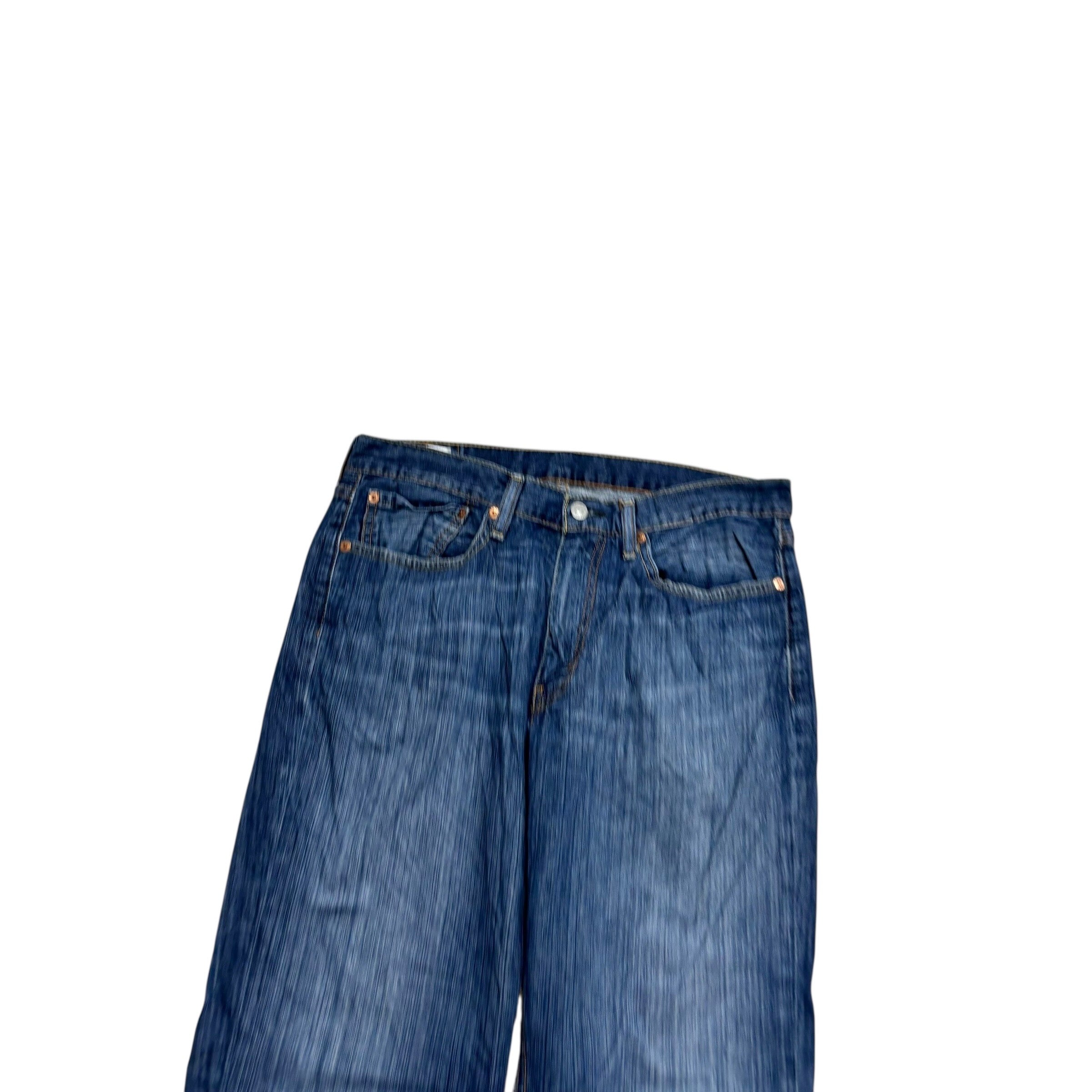 Levis 514 Jeans W34 L32 Mens Dark Blue Regular Straight Fit Denim (F)