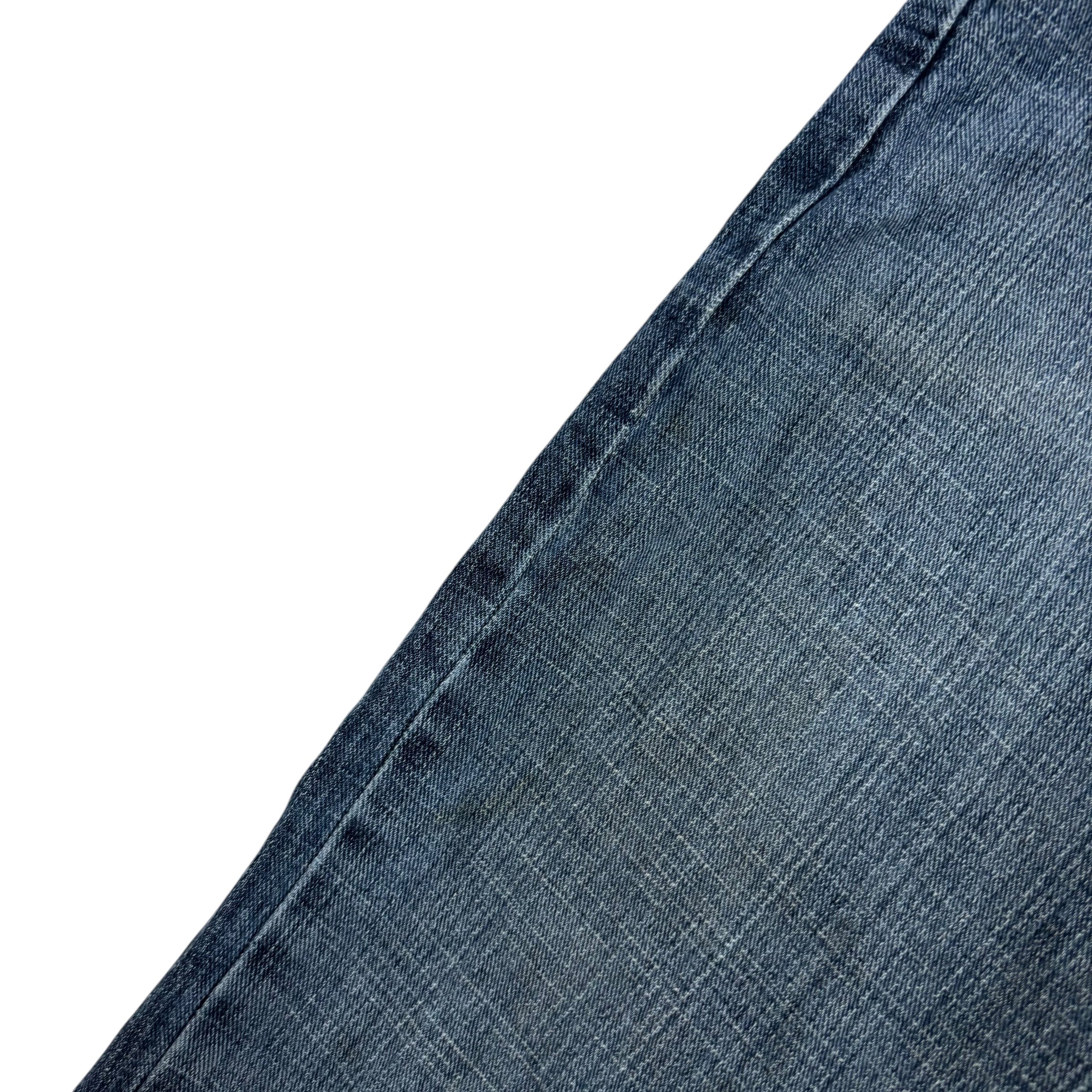 Levis Signature Jeans W40 L30 Mens Mid Blue Relaxed Straight Fit Stretch (F)