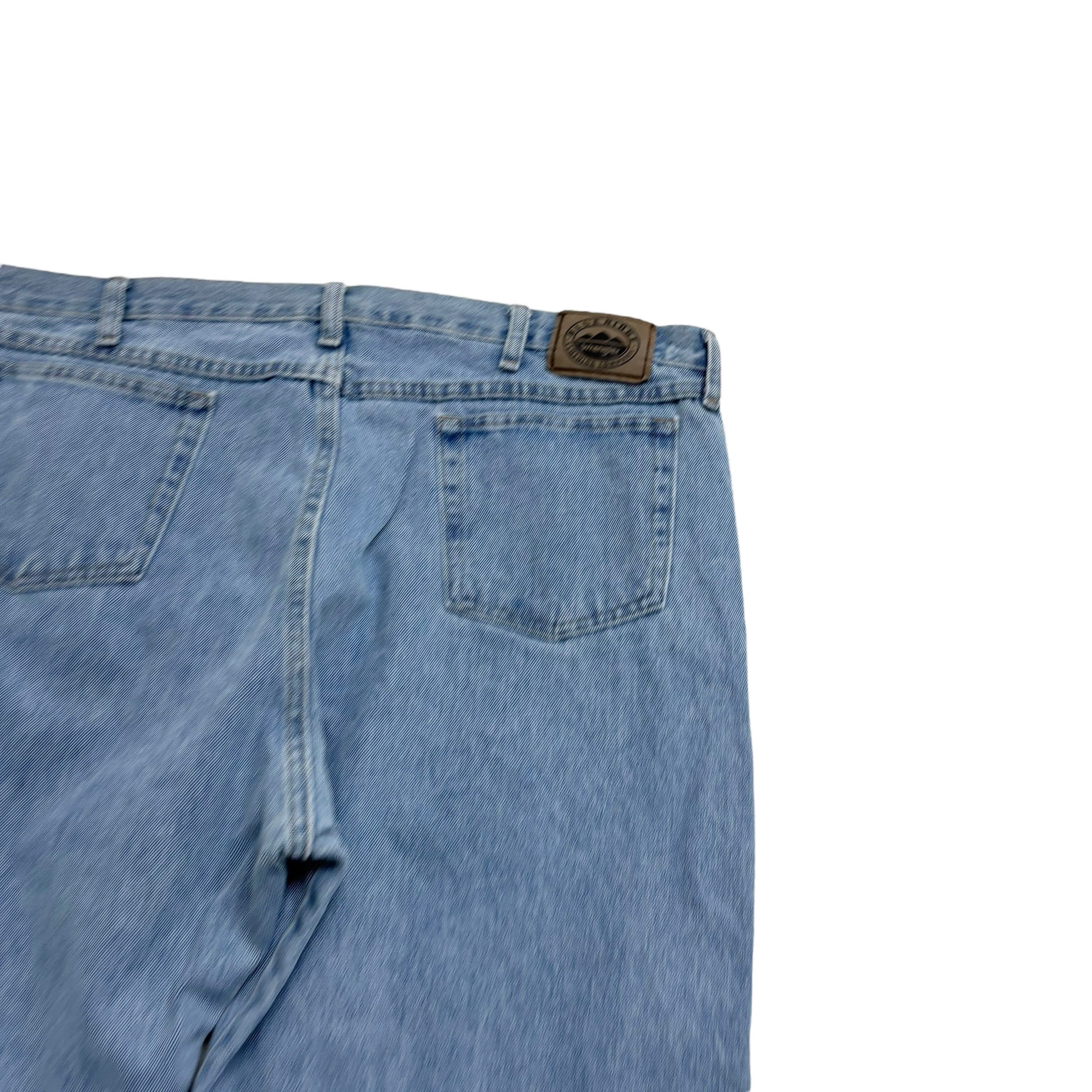 Wrangler Jeans W42 L30 Mens Light Blue Relaxed Straight Fit Stretch Denim (E)