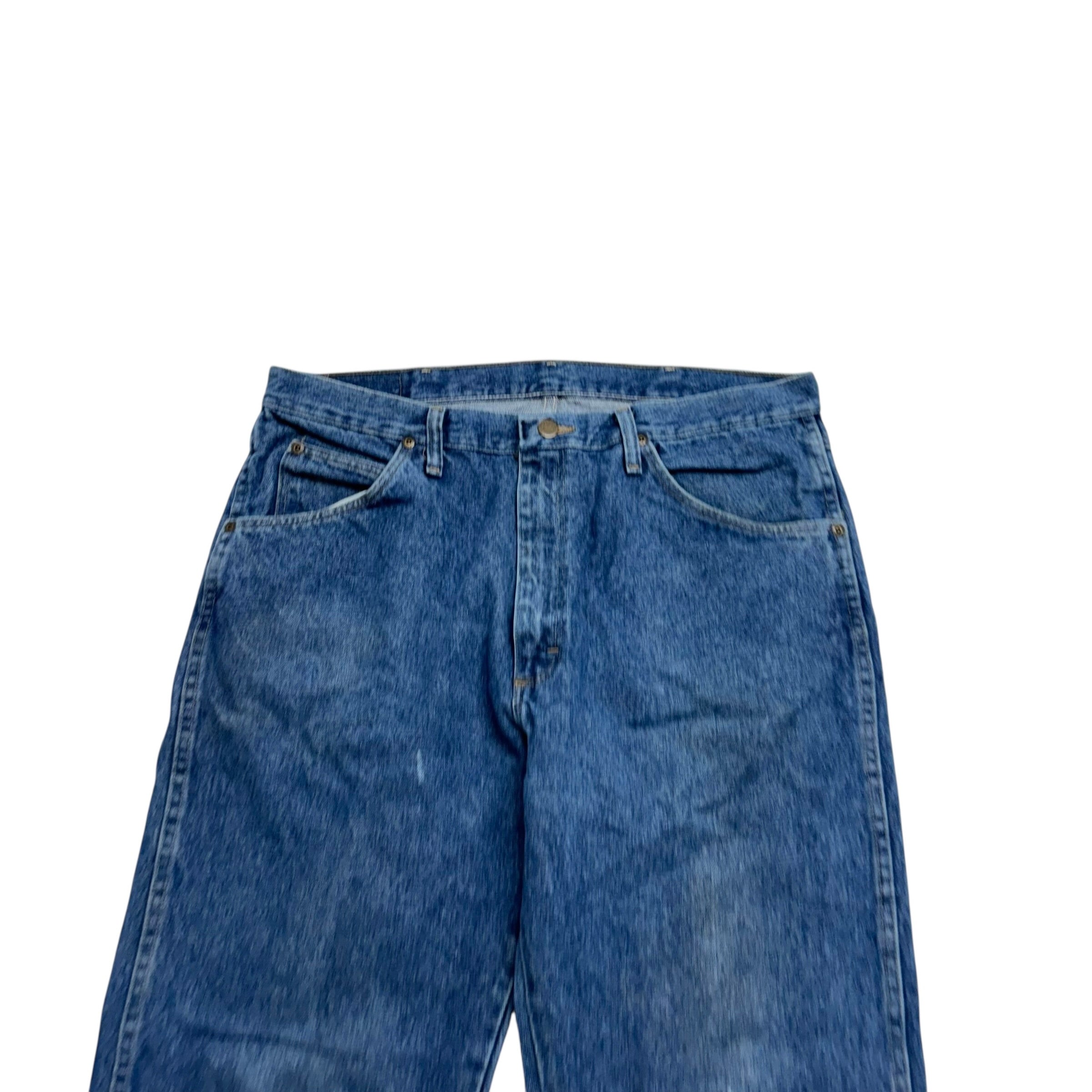 Wrangler Jeans W36 L30 Mens Mid Blue Regular Straight Fit Vintage Denim (F)
